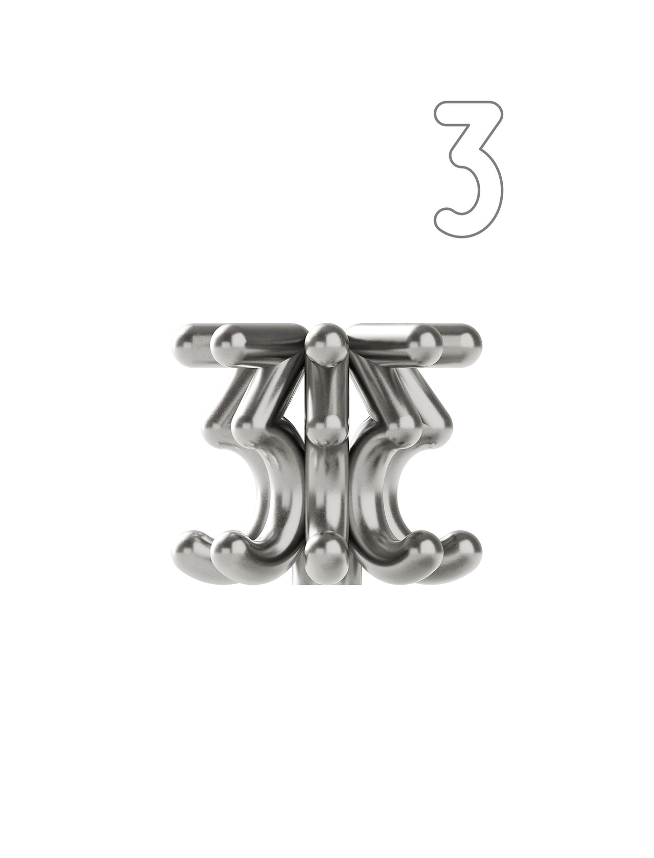DIGIT THREE Candlestick