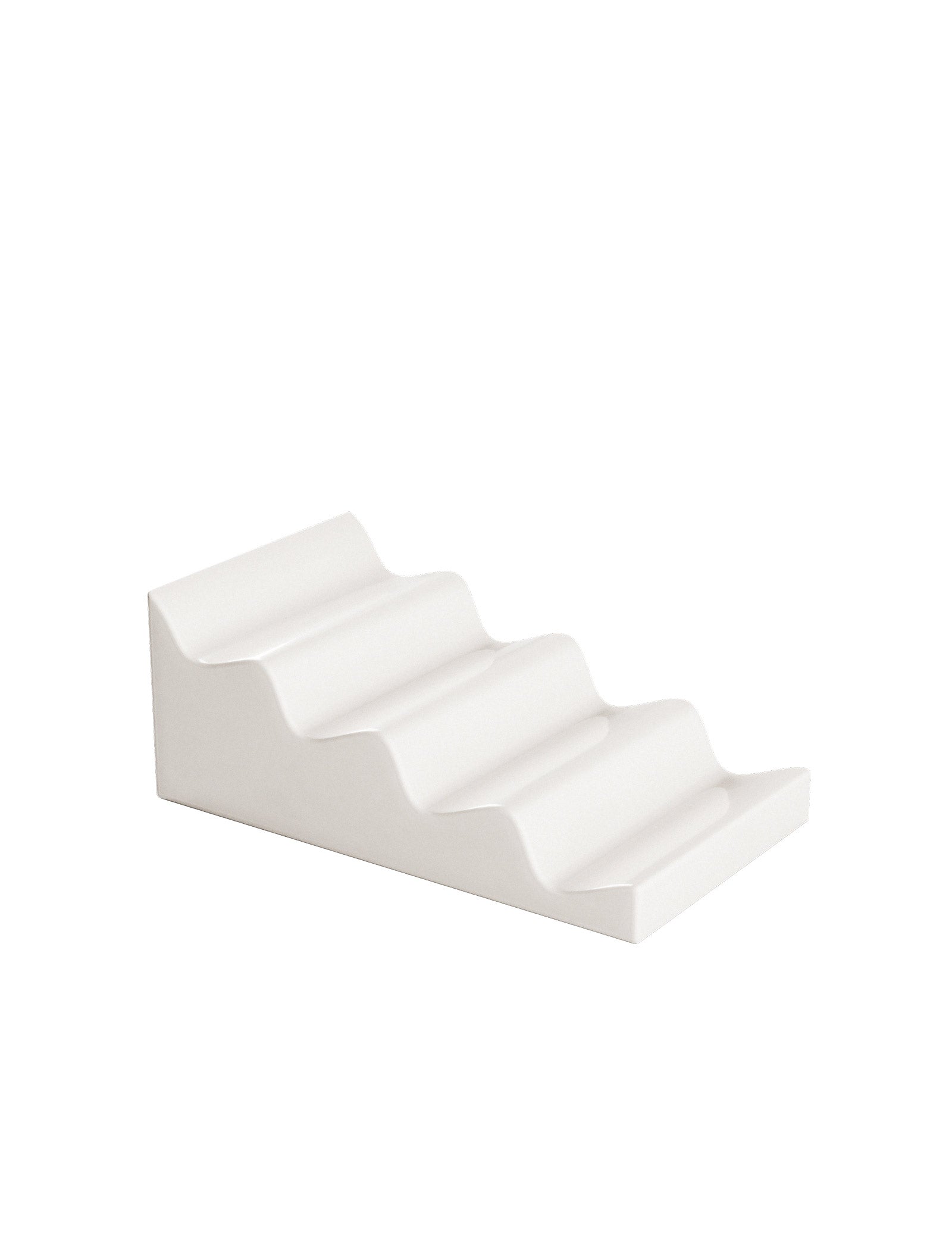 CASCADE Fruit Stand ceramic tiered design holds apples and pears without stacking or damage in six color options.