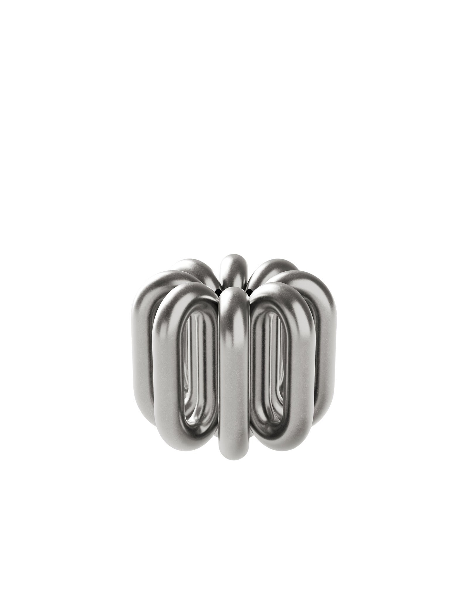 DIGIT ZERO Candlestick made of raw aluminum with a unique modern design, perfect for birthdays and anniversaries.