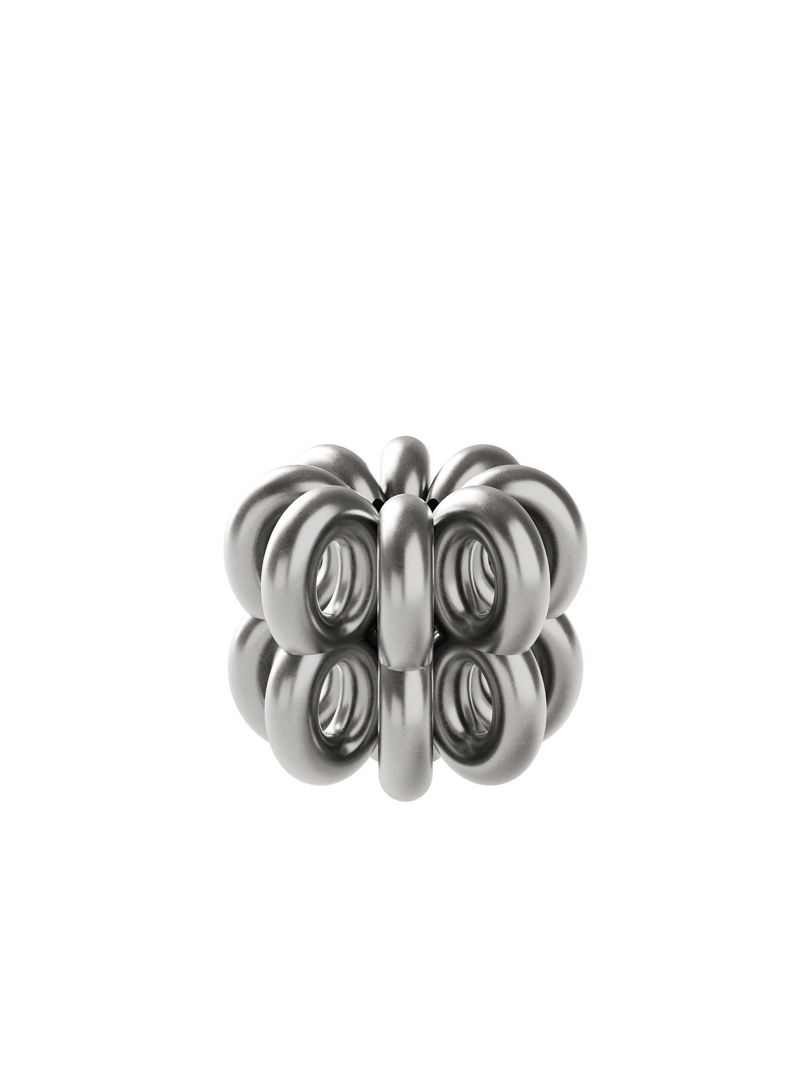 DIGIT EIGHT Candlestick made of solid aluminum with a modern, reflective design showing the number eight.
