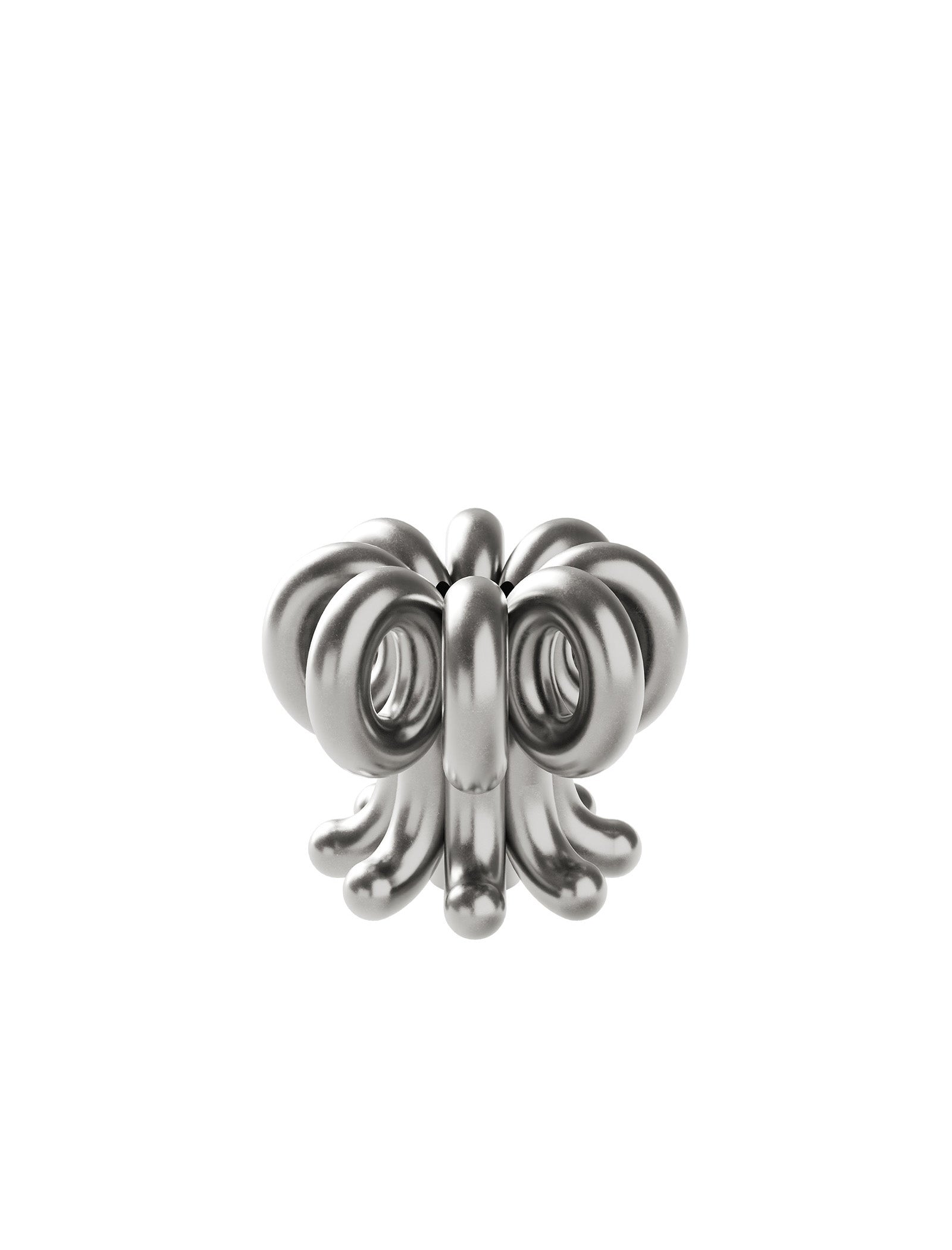 DIGIT NINE Candlestick made of polished aluminum with a modern sculptural design, perfect for stylish home decor.