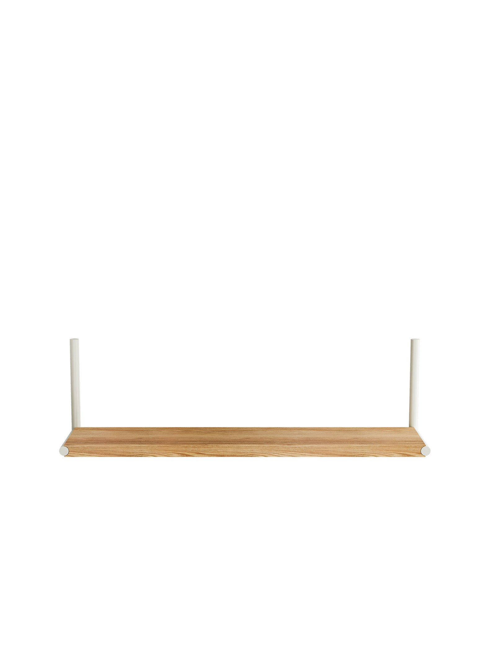 ELLE Shelf wooden wall shelf with white brackets, adjustable mounting for books, pictures, and memories.