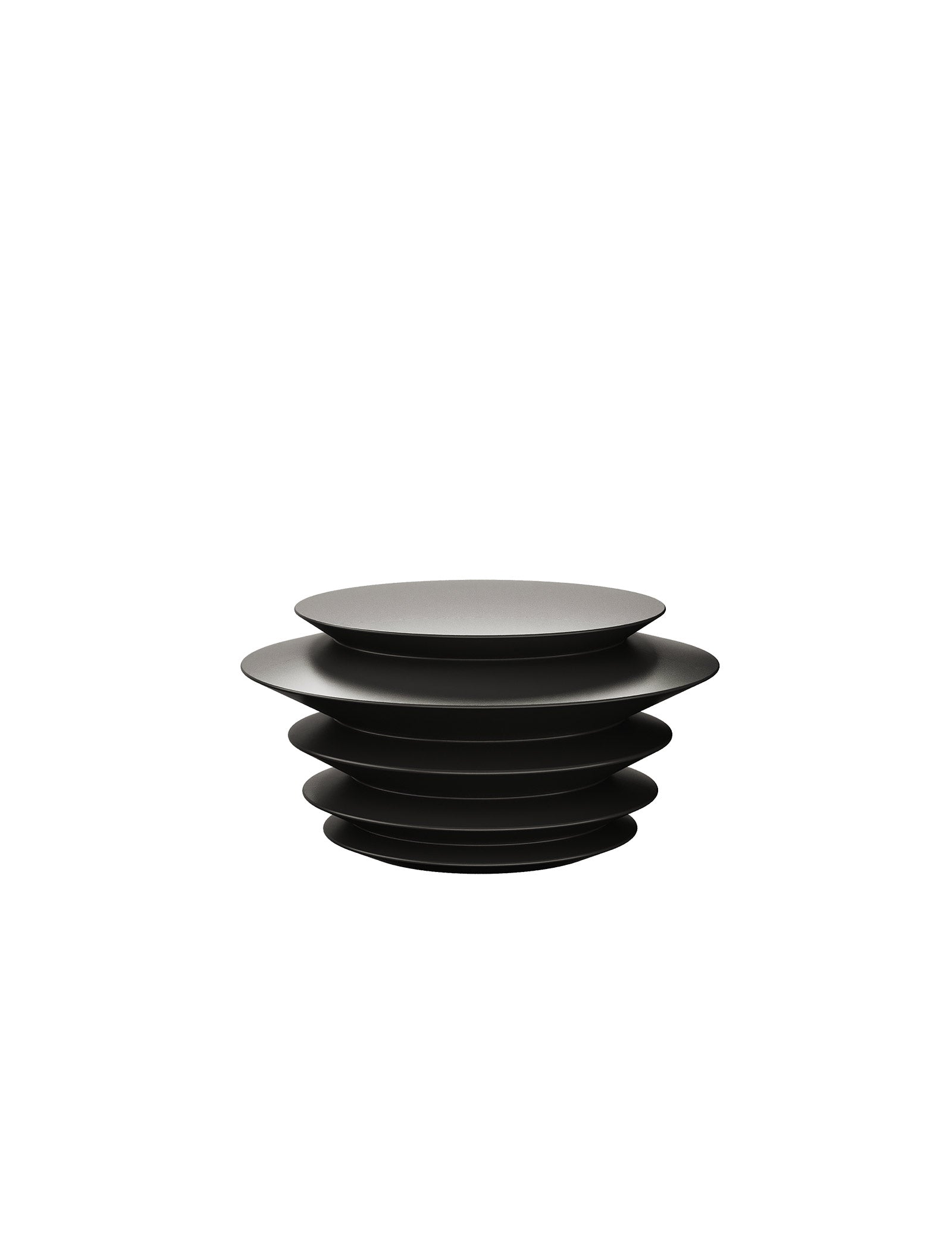 ACCORDION Hook - L1 black sculptural wall hook with accordion-like layered design for hanging coats and bags.