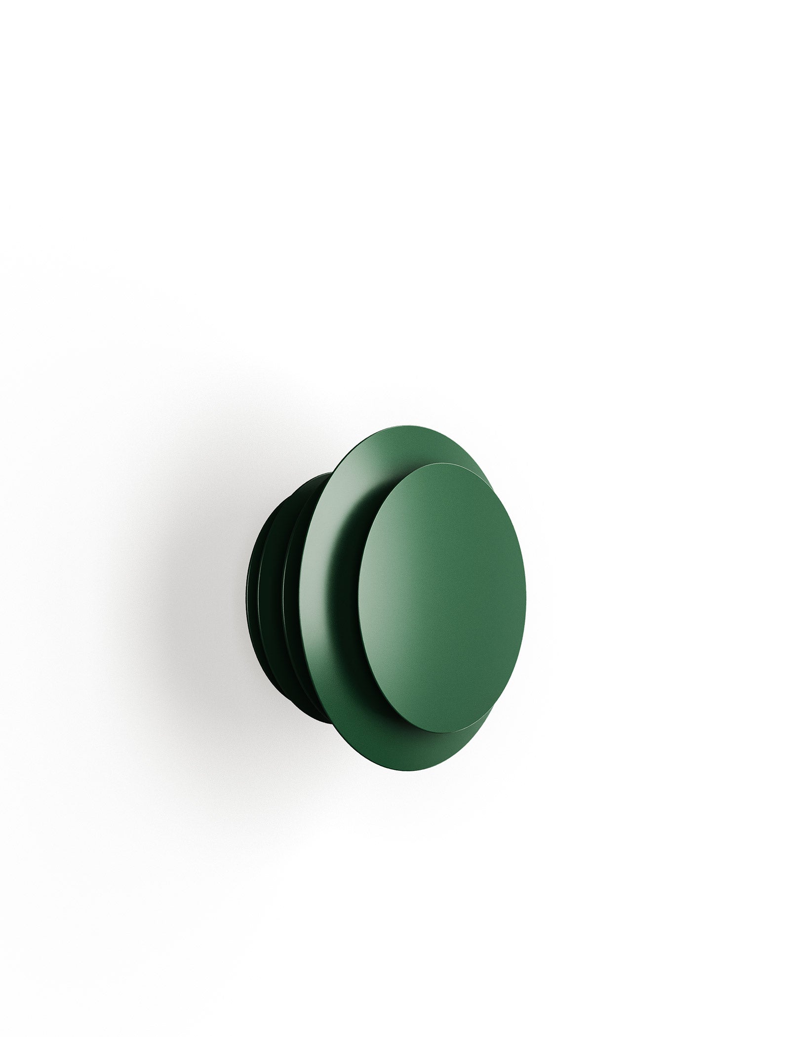 ACCORDION Hook - L1 in green with layered circular design, functional for hanging jackets and bags.