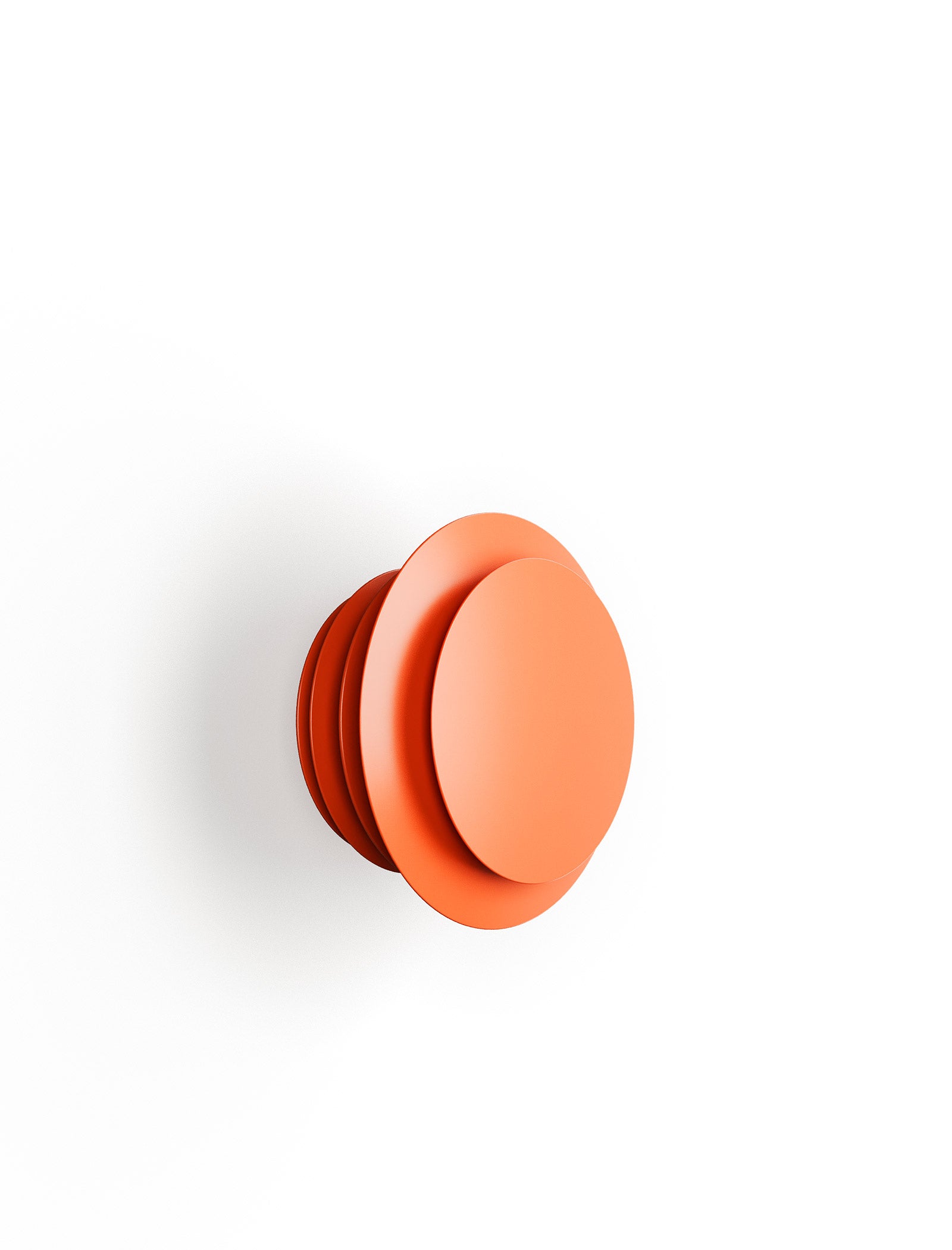 ACCORDION Hook - L1 in terracotta with layered circular design, functional and sculptural wall hook for coats and bags.
