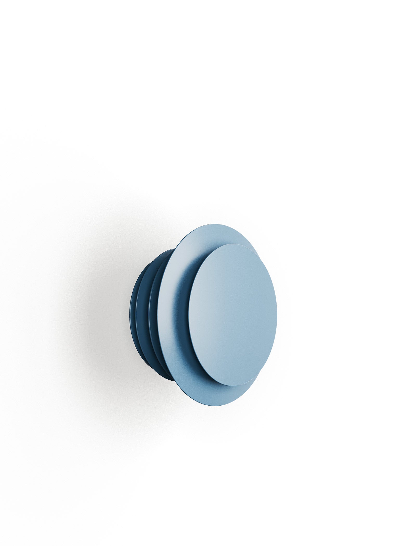ACCORDION Hook - L1 in blue with expandable accordion design for hanging jackets and bags on the wall.