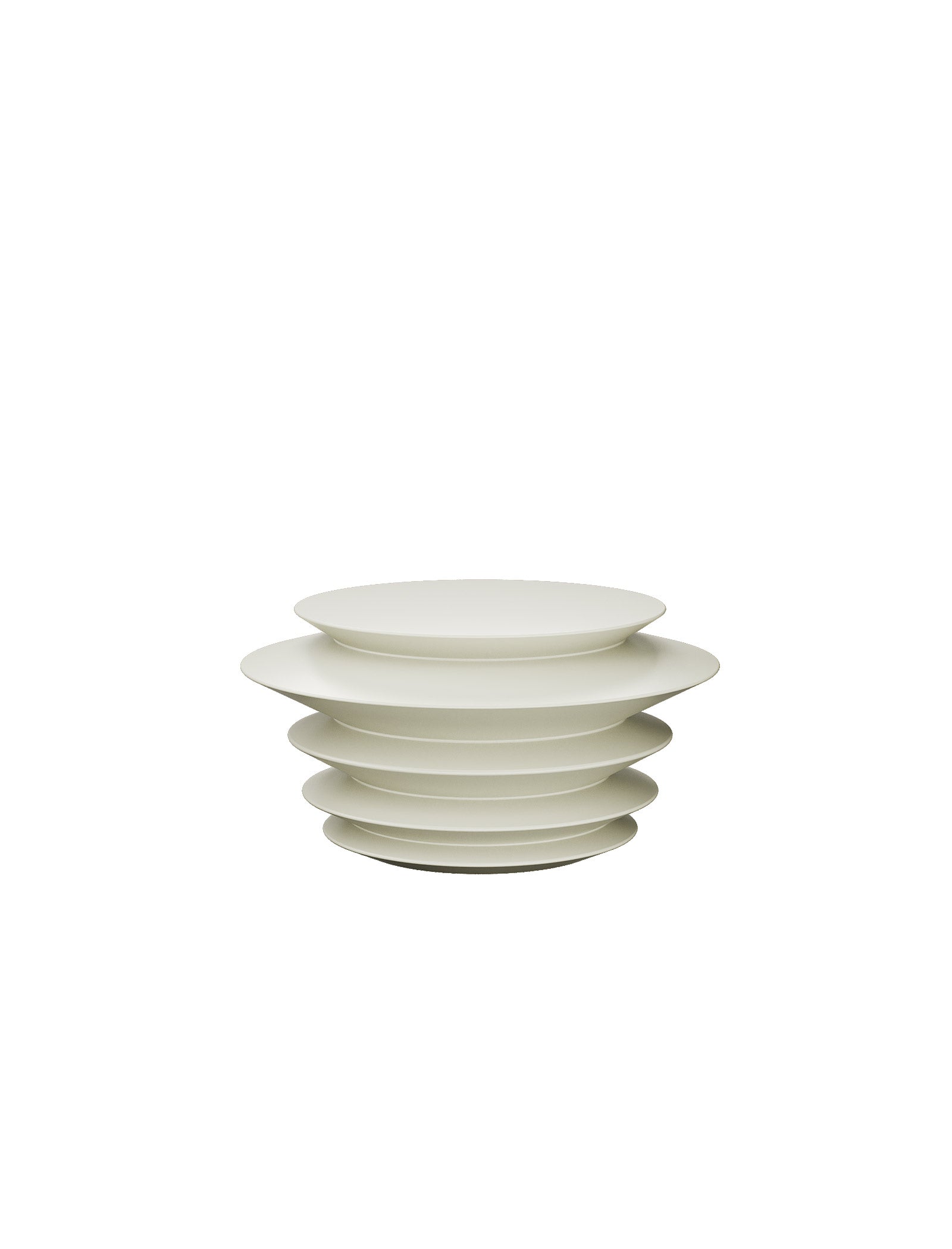 ACCORDION Hook - L1 white sculptural wall hook with layered circular design resembling an accordion shape.
