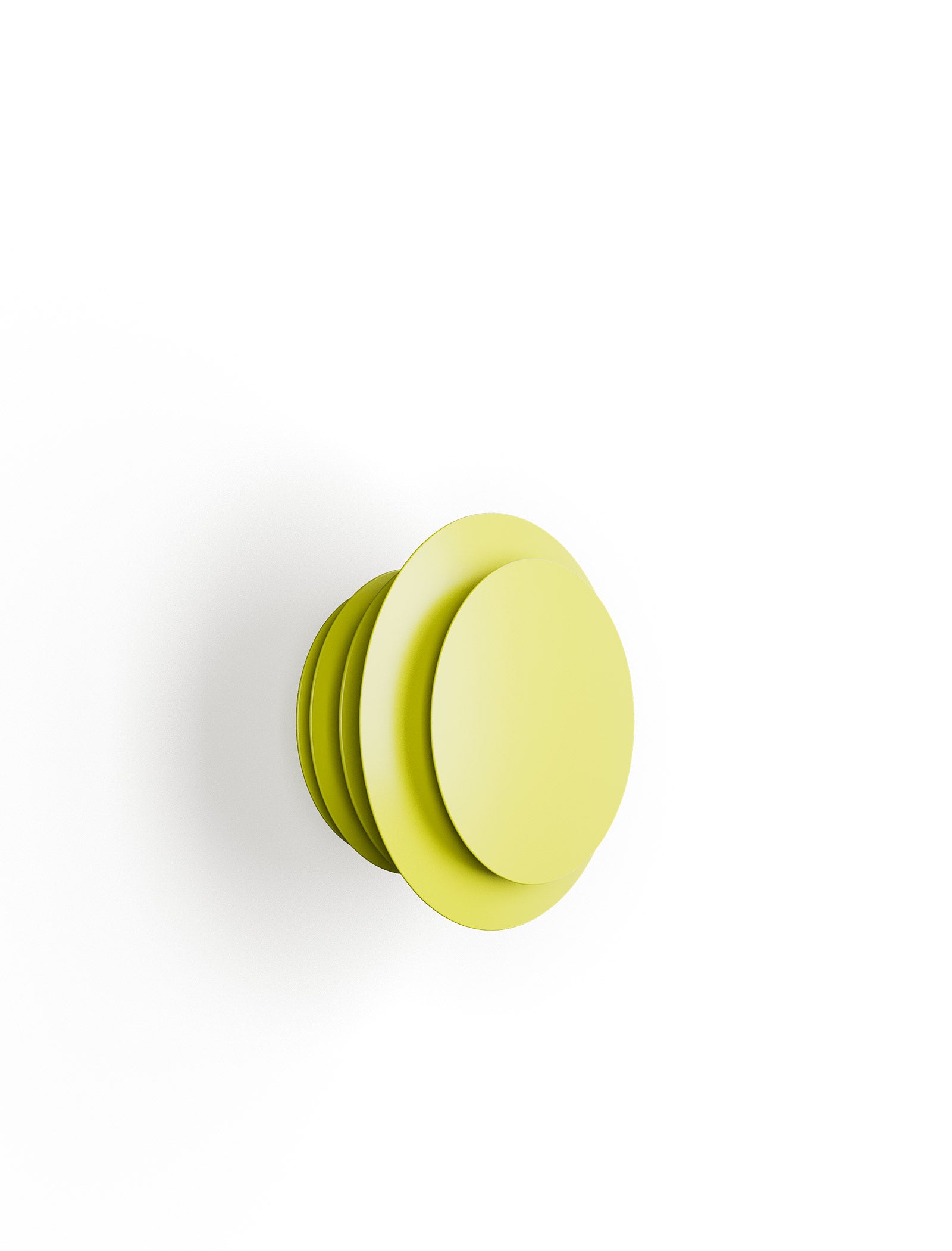 ACCORDION Hook - L1 in yellow, sculptural wall hook resembling an accordion for hanging jackets and bags.