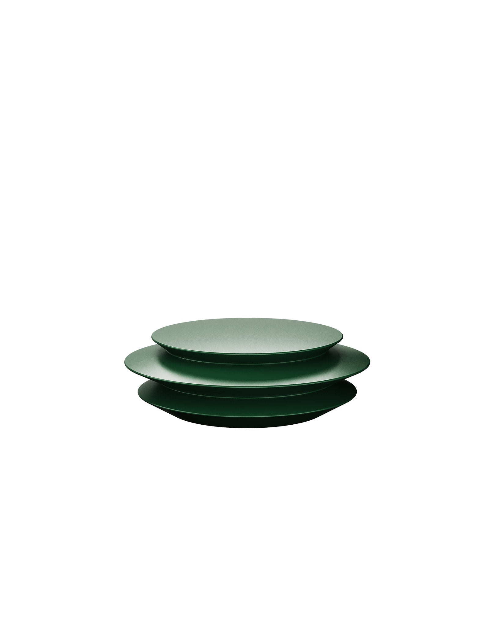 ACCORDION Hook - L3 green stacked circular wall hooks with a modern, minimalist design for hanging items.