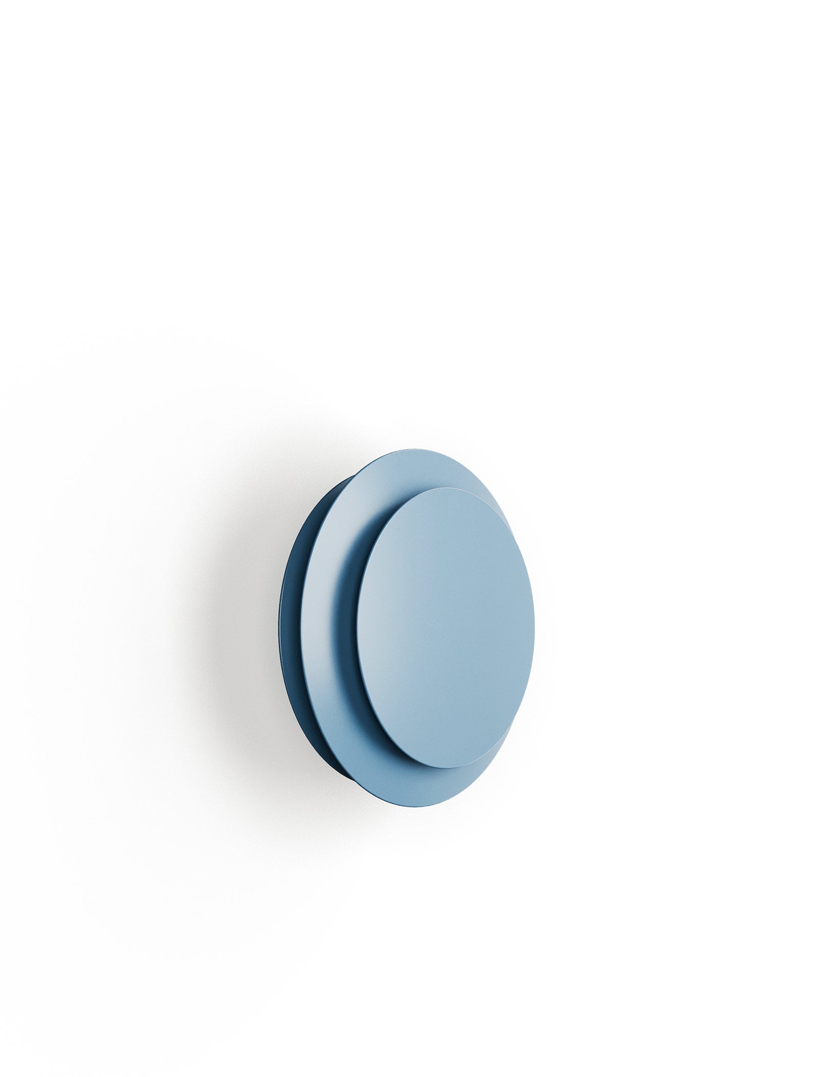 ACCORDION Hook - L3 in blue with layered circular design, a functional and sculptural wall hook.