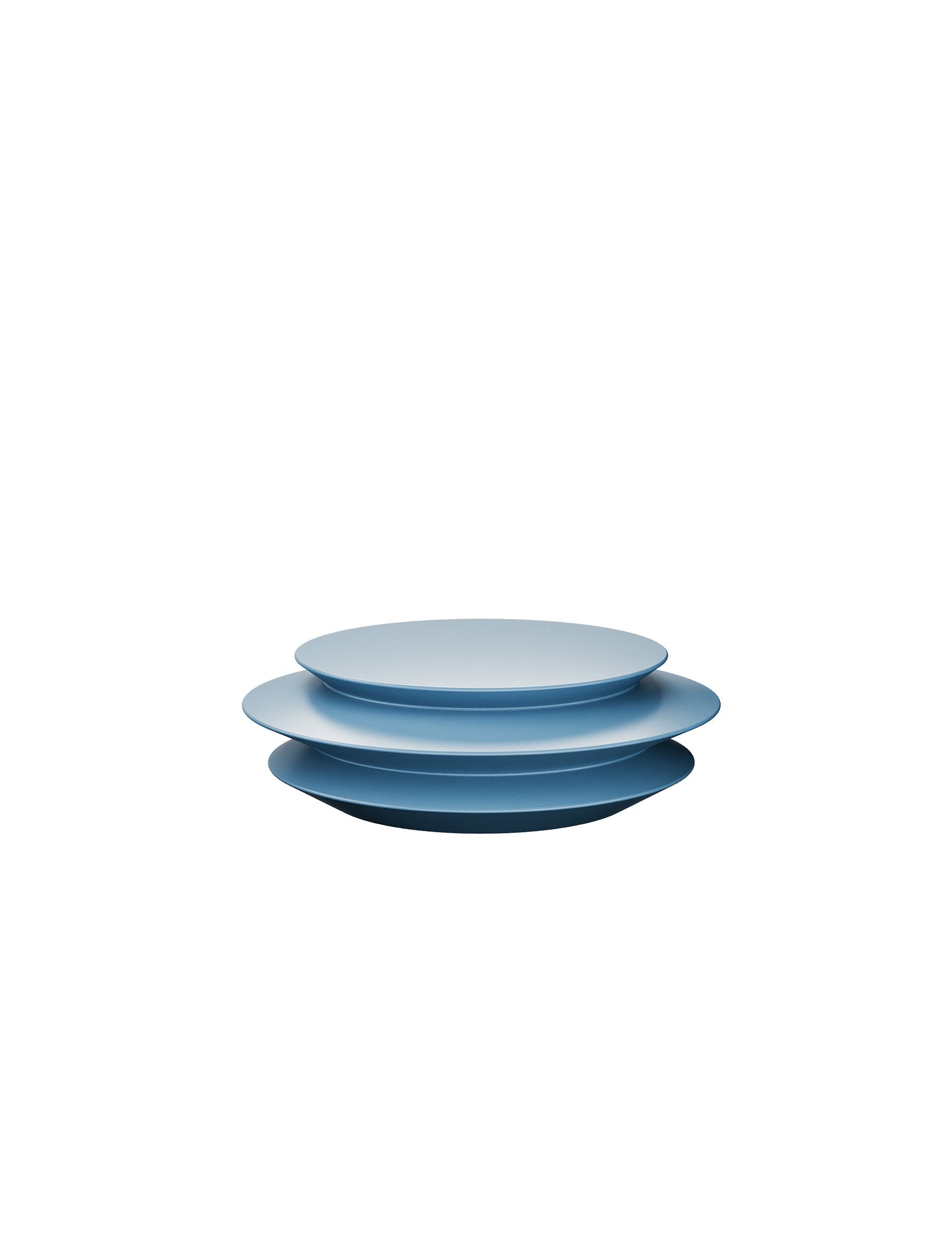 ACCORDION Hook - L3 in blue with three stacked circular plates resembling an accordion shape.