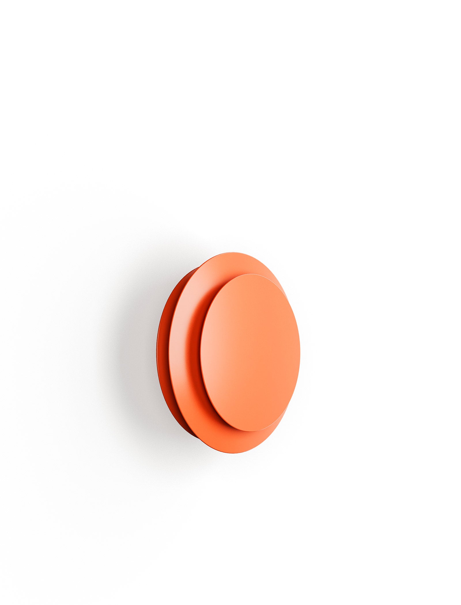 ACCORDION Hook - L3 minimalist orange circular wall hook with layered design for hanging jackets and bags