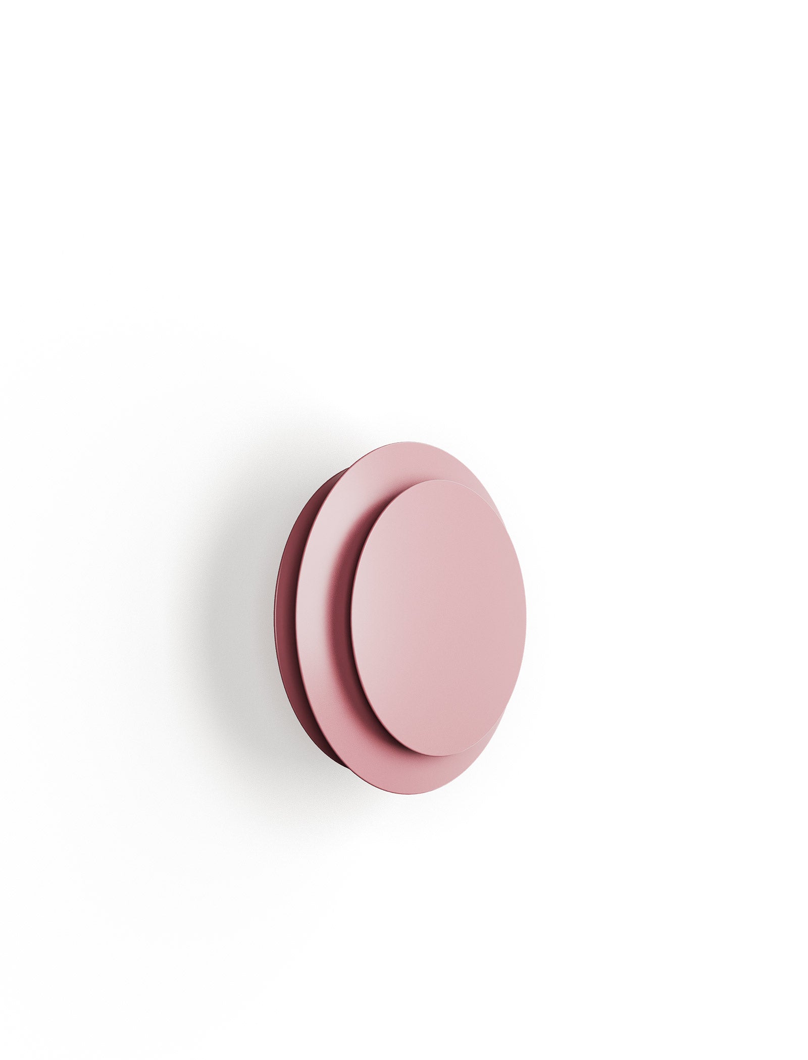 ACCORDION Hook - L3 pink circular wooden wall hook with layered accordion design for hanging coats and bags