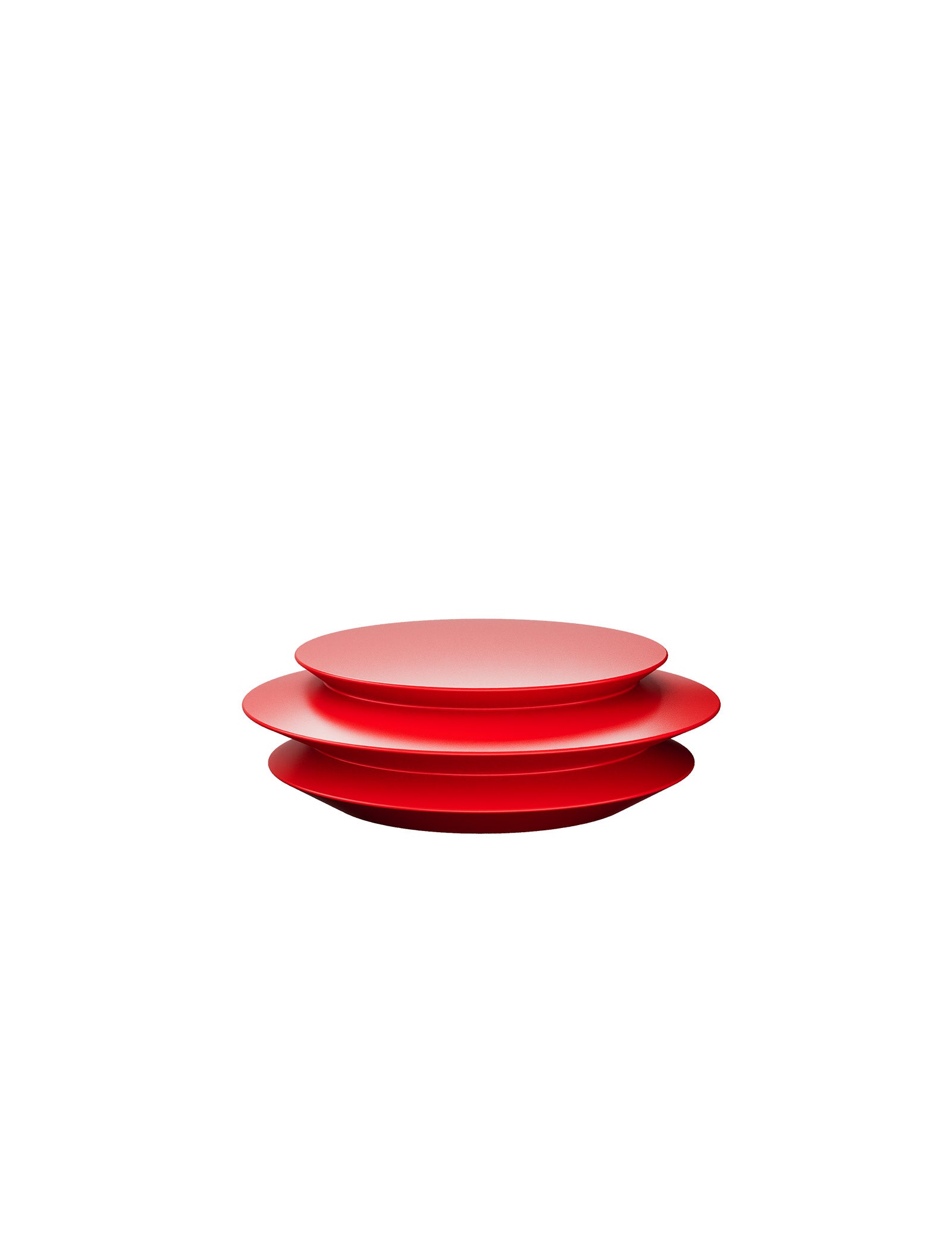 ACCORDION Hook - L3 red sculptural wall hook with layered round design for hanging jackets and bags.
