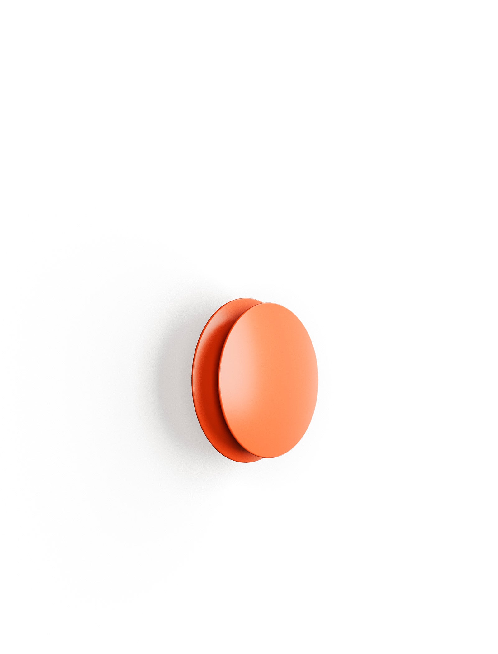 ACCORDION Hook - M1 in orange, minimal round wall hook with a modern, sculptural design.
