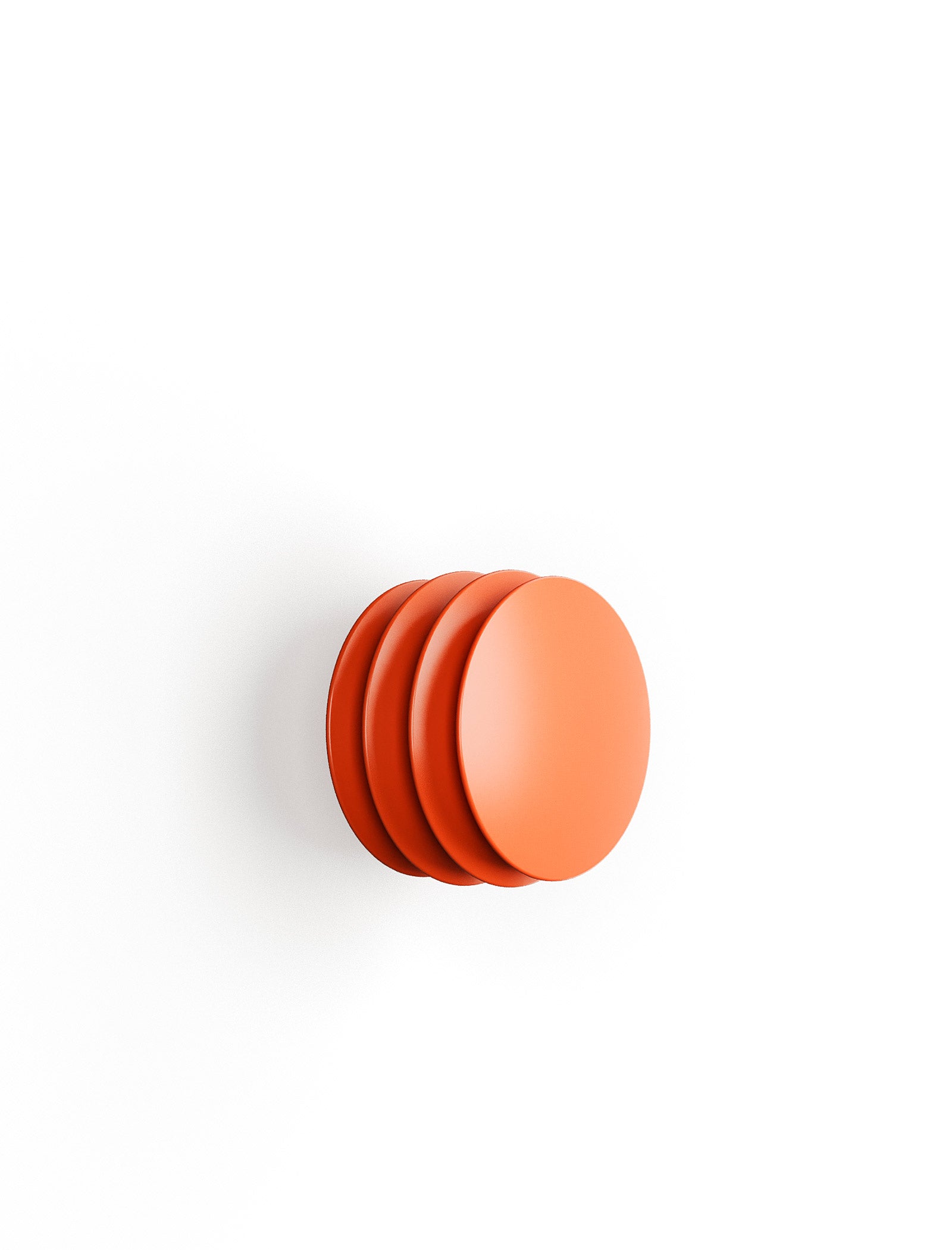 ACCORDION Hook - M2 in orange with accordion-style design for hanging jackets, bags, and more on the wall.