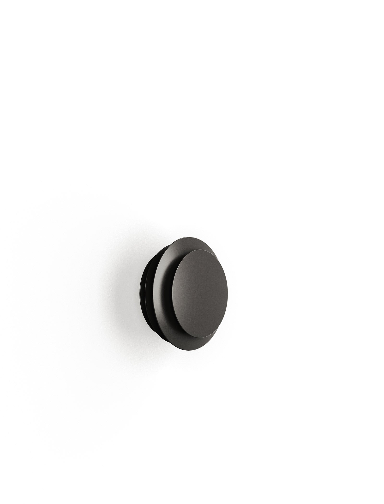 ACCORDION Hook - M3 black minimalist wall hook with a round, layered design for hanging jackets and bags.