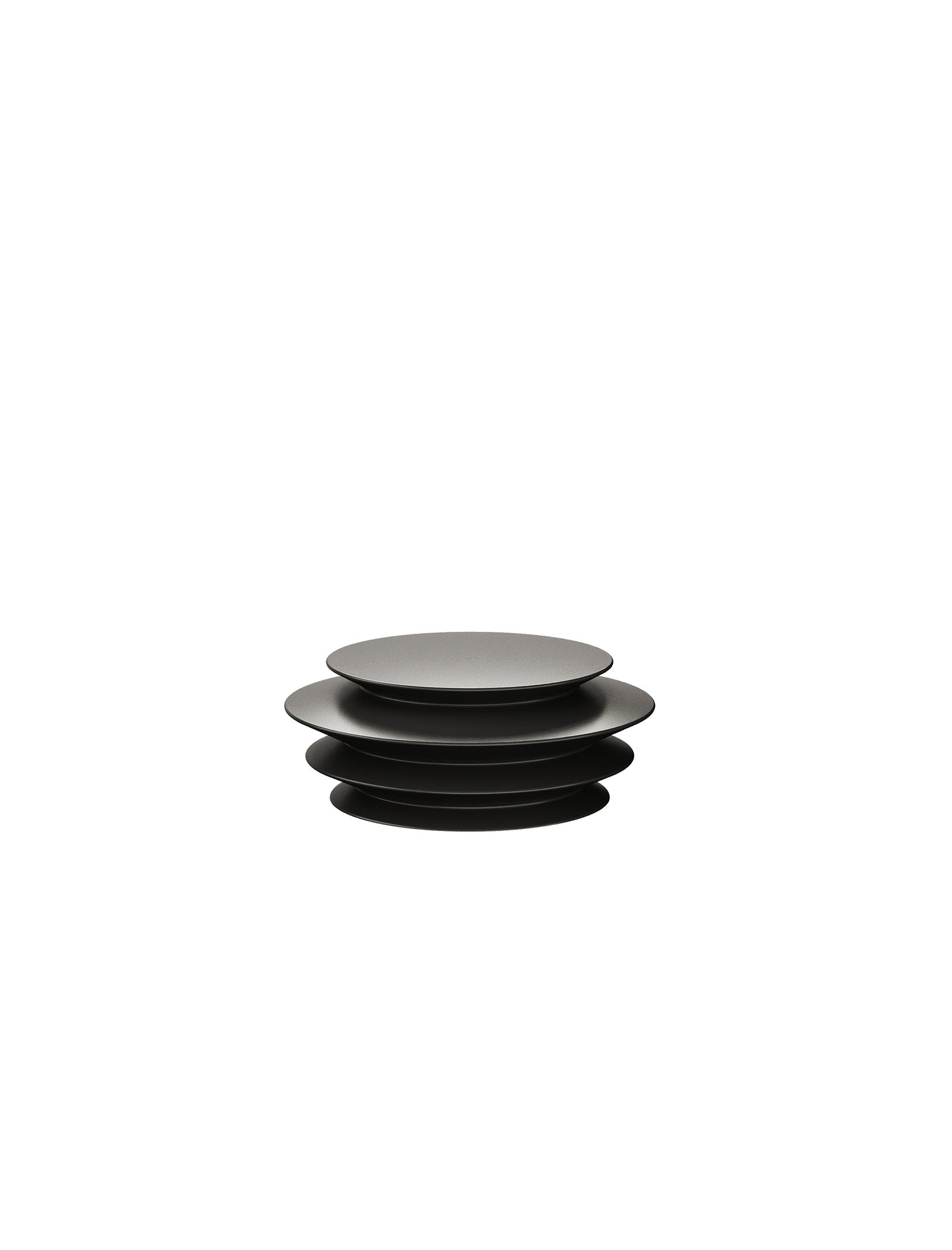 ACCORDION Hook - M3 in black with layered disc design, sculptural and practical for hanging jackets and bags.