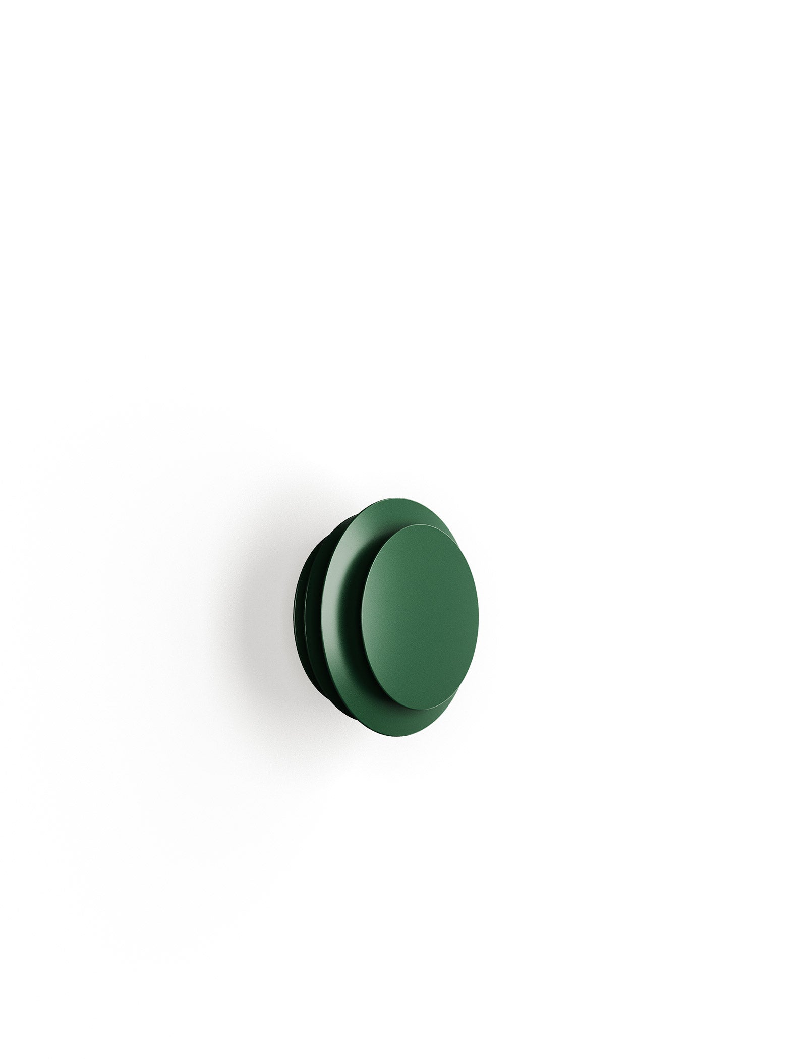 ACCORDION Hook - M3 green circular wall hook with layered design for hanging jackets and bags.