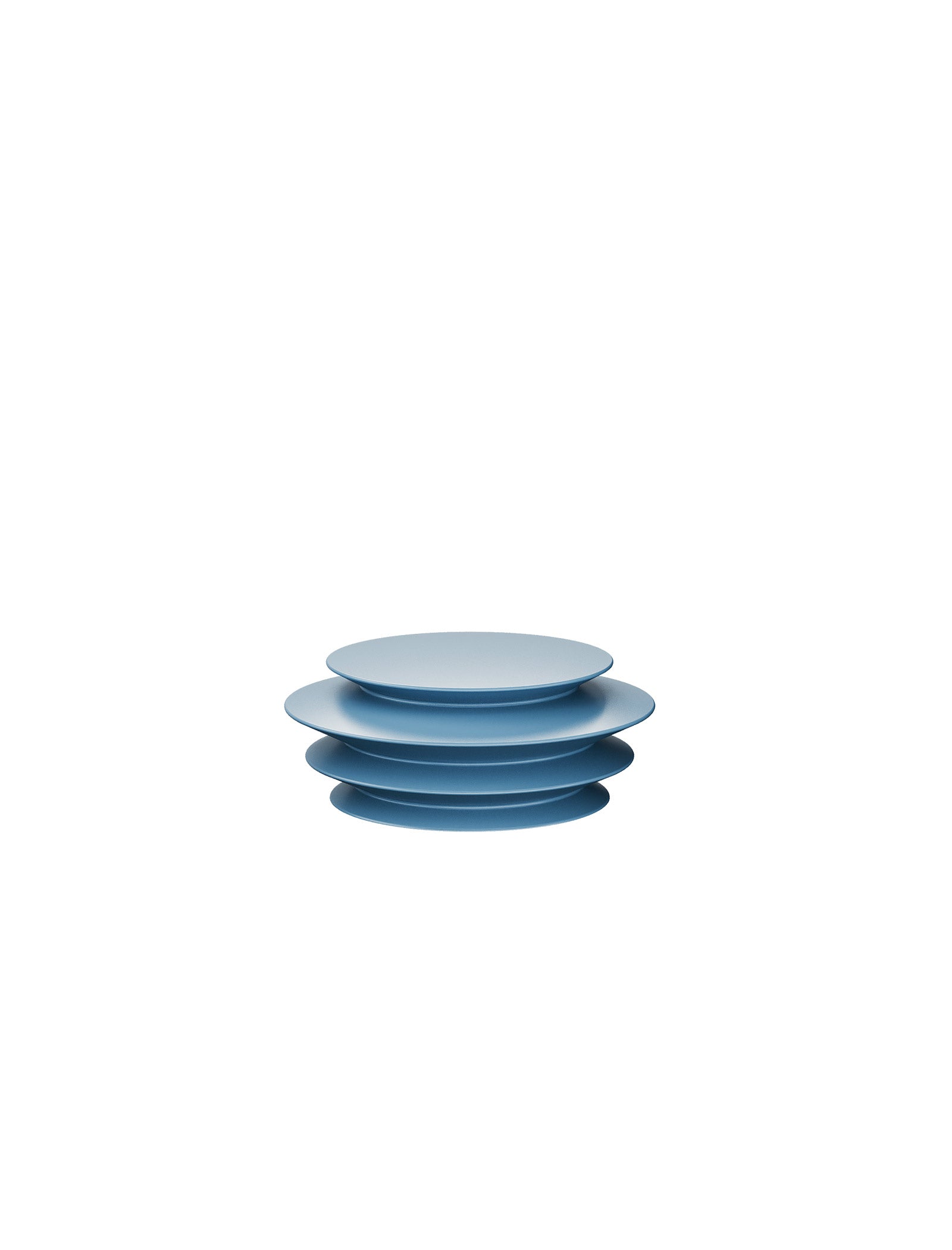 ACCORDION Hook - M3 in blue showing stacked round plates with dynamic, sculptural design.