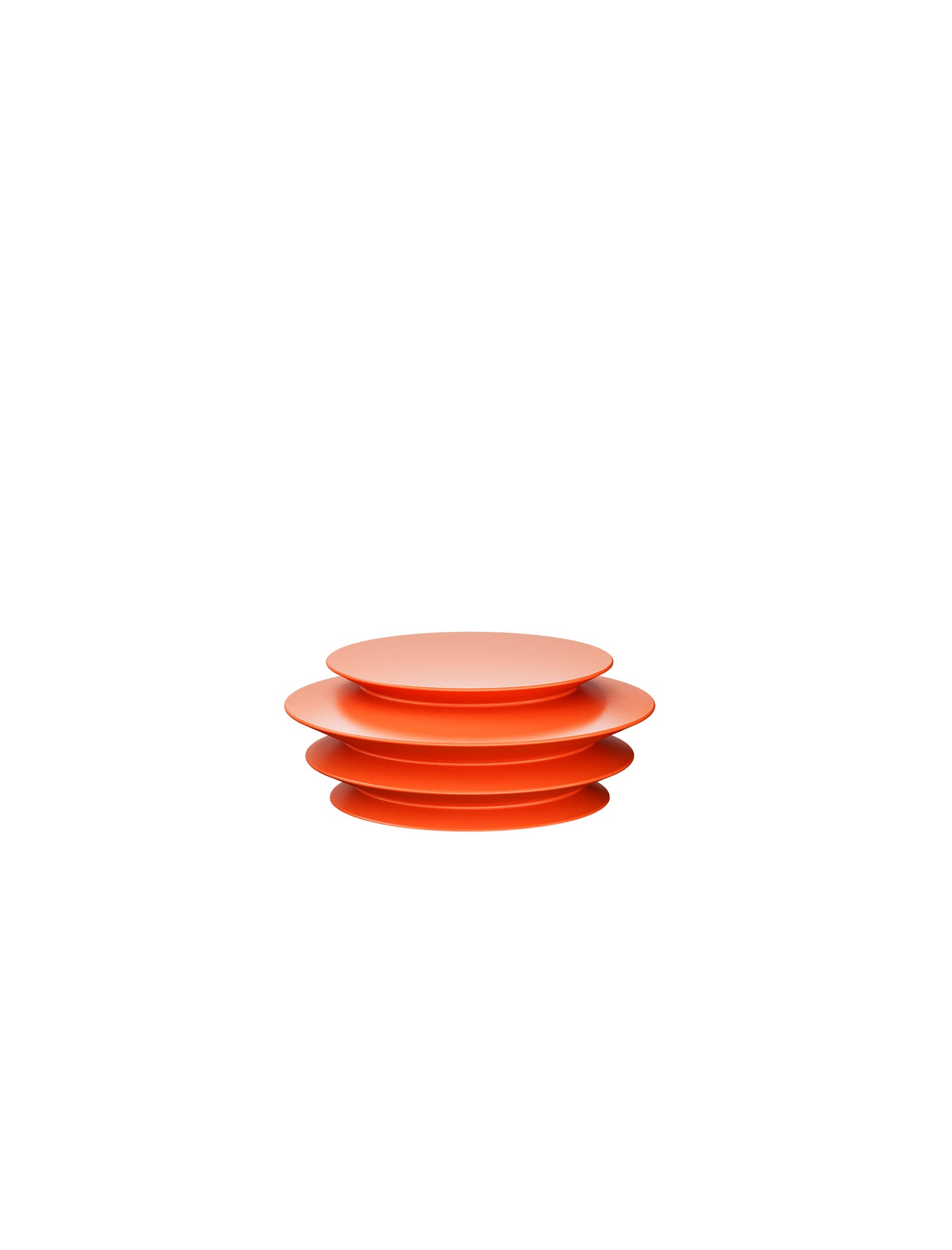 ACCORDION Hook - M3, modern orange wall hook with layered disc design for hanging jackets and bags.
