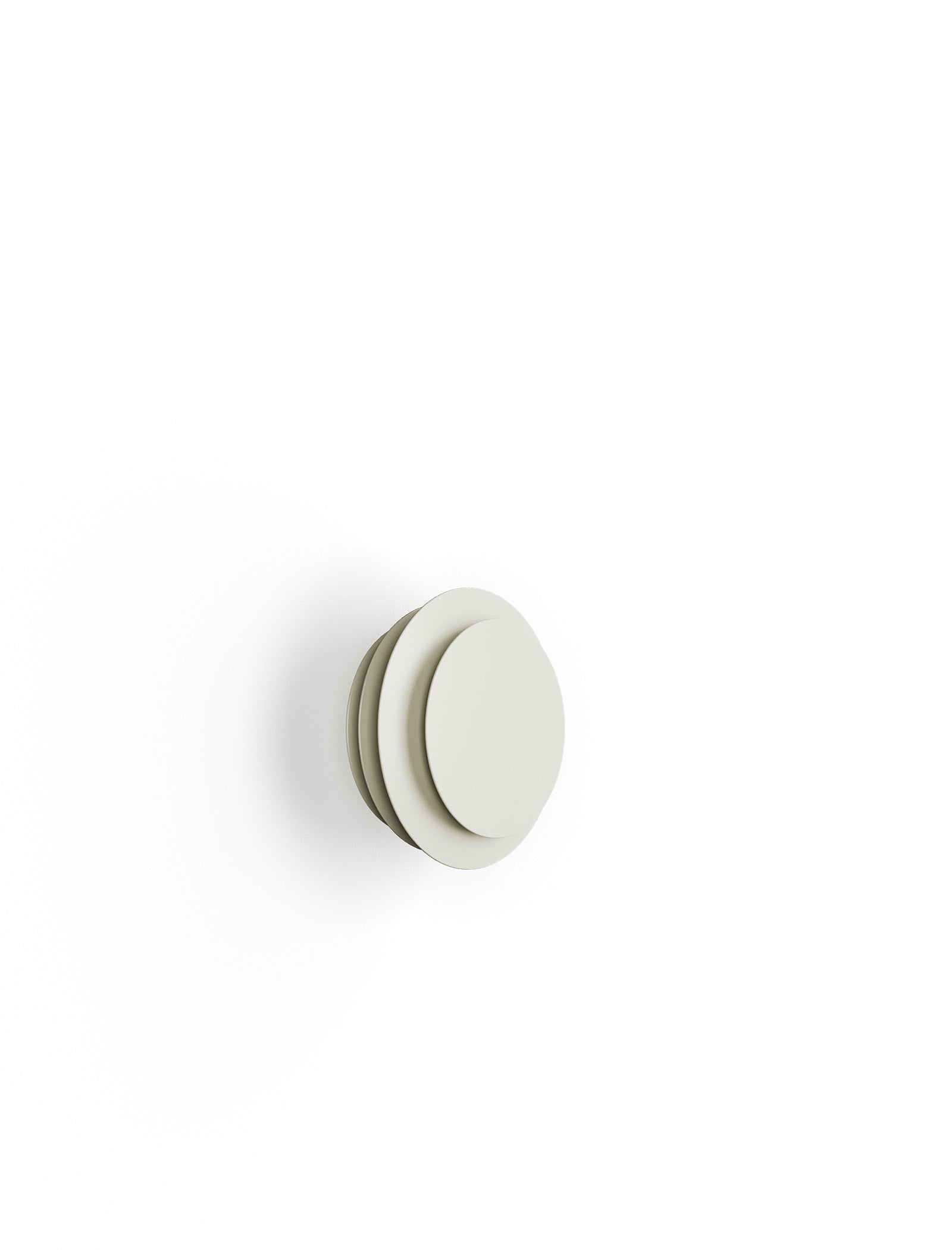 ACCORDION Hook - M3 white circular wall hook with layered design for hanging coats and bags.