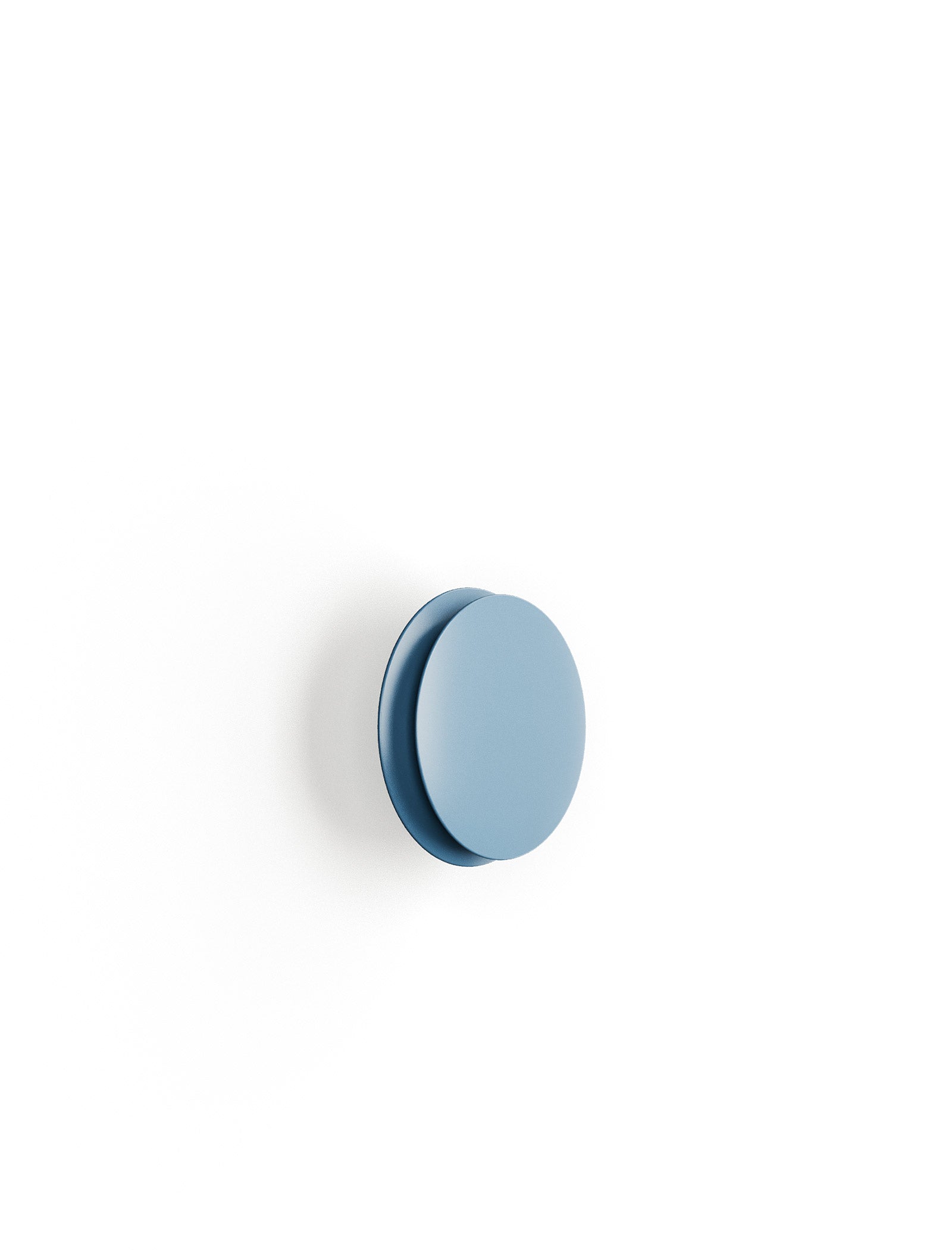 ACCORDION Hook - S2 in blue with a sleek, round design for hanging jackets, bags, and more on the wall.