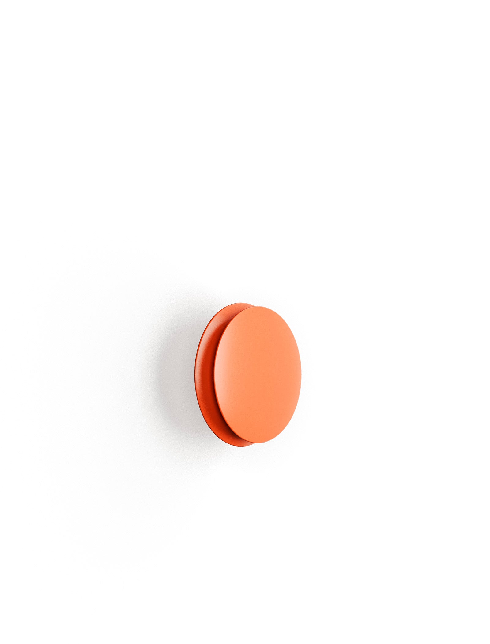 ACCORDION Hook - S2 in orange, a modern wall hook with a dynamic sculptural design for hanging items.