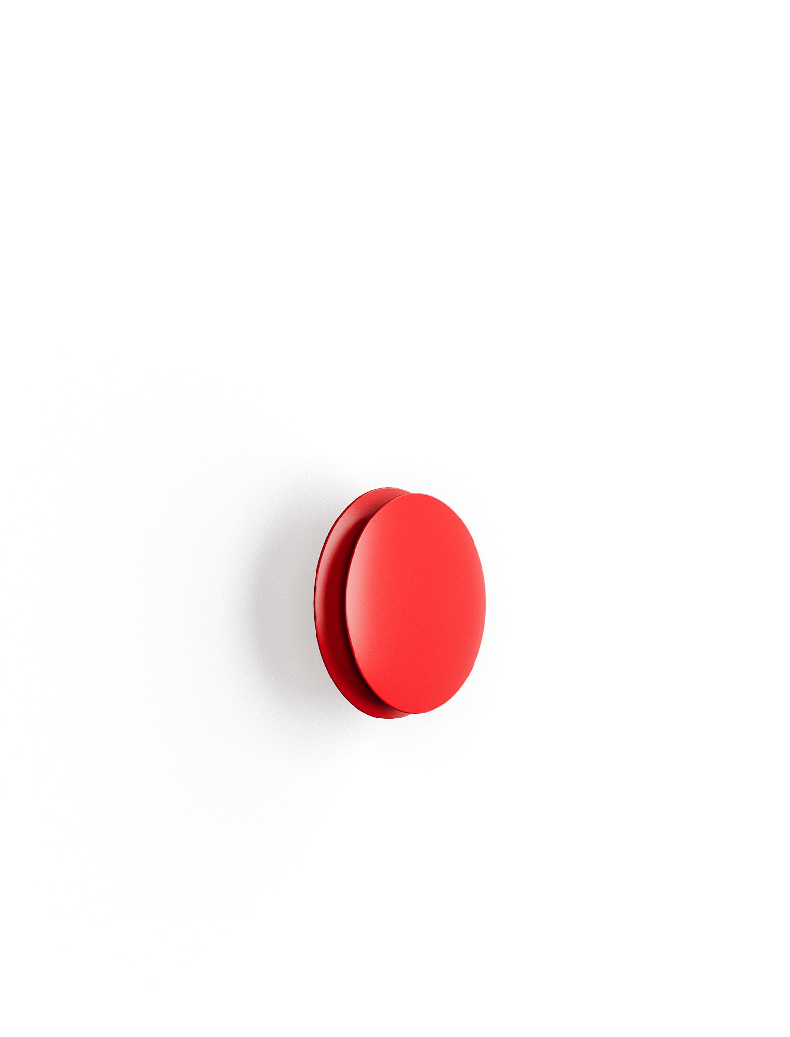 ACCORDION Hook - S2 red circular wall hook for hanging jackets, bags, and more with a sculptural design.