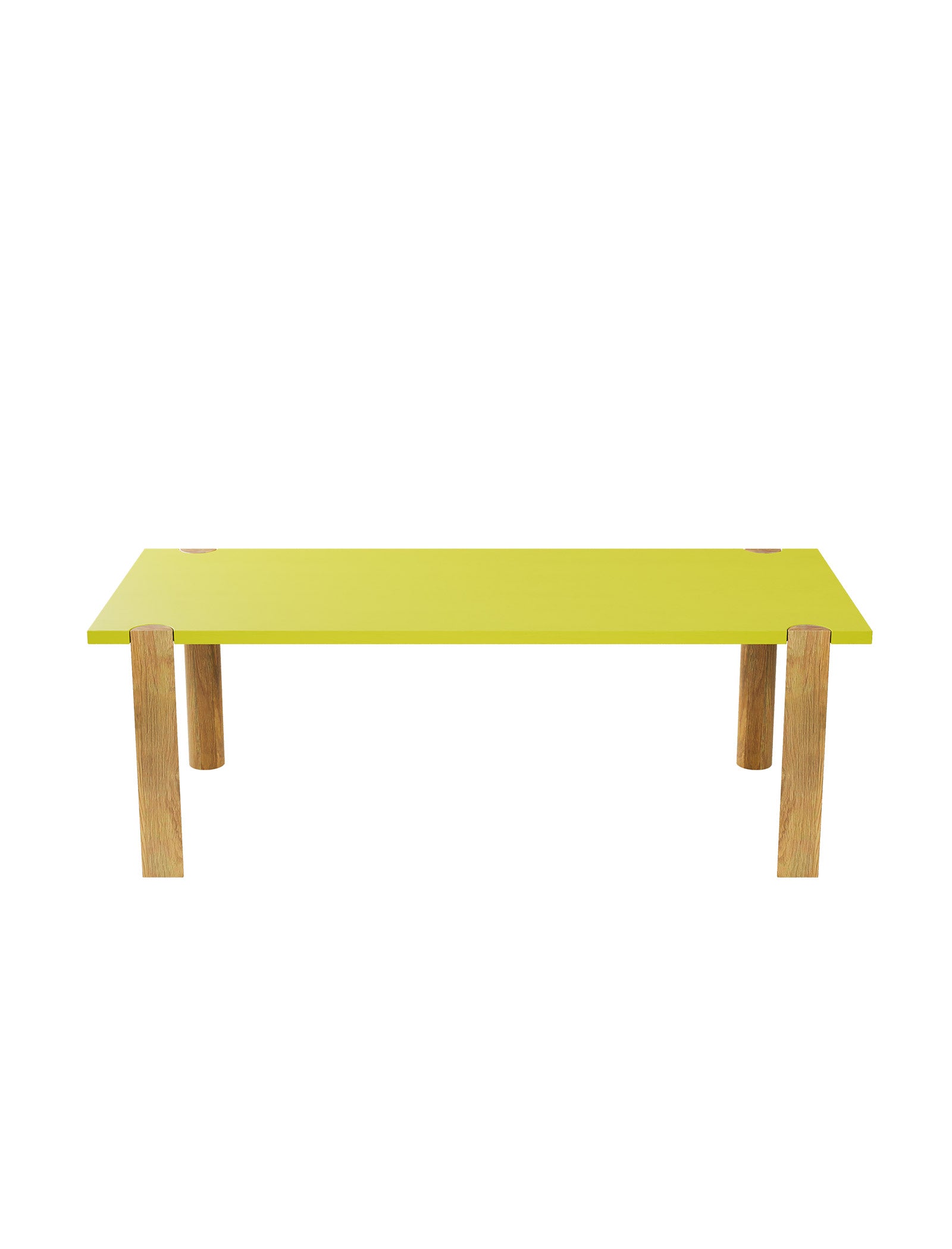 EVERYDAY Table – Color with a bright yellow tabletop and sturdy solid wood legs for daily use