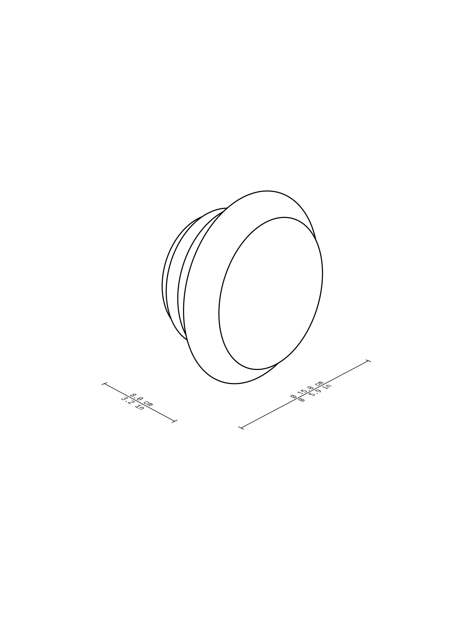 ACCORDION Hook - L1 sketch showing round hook with dimensions for hanging jackets, bags, and more.