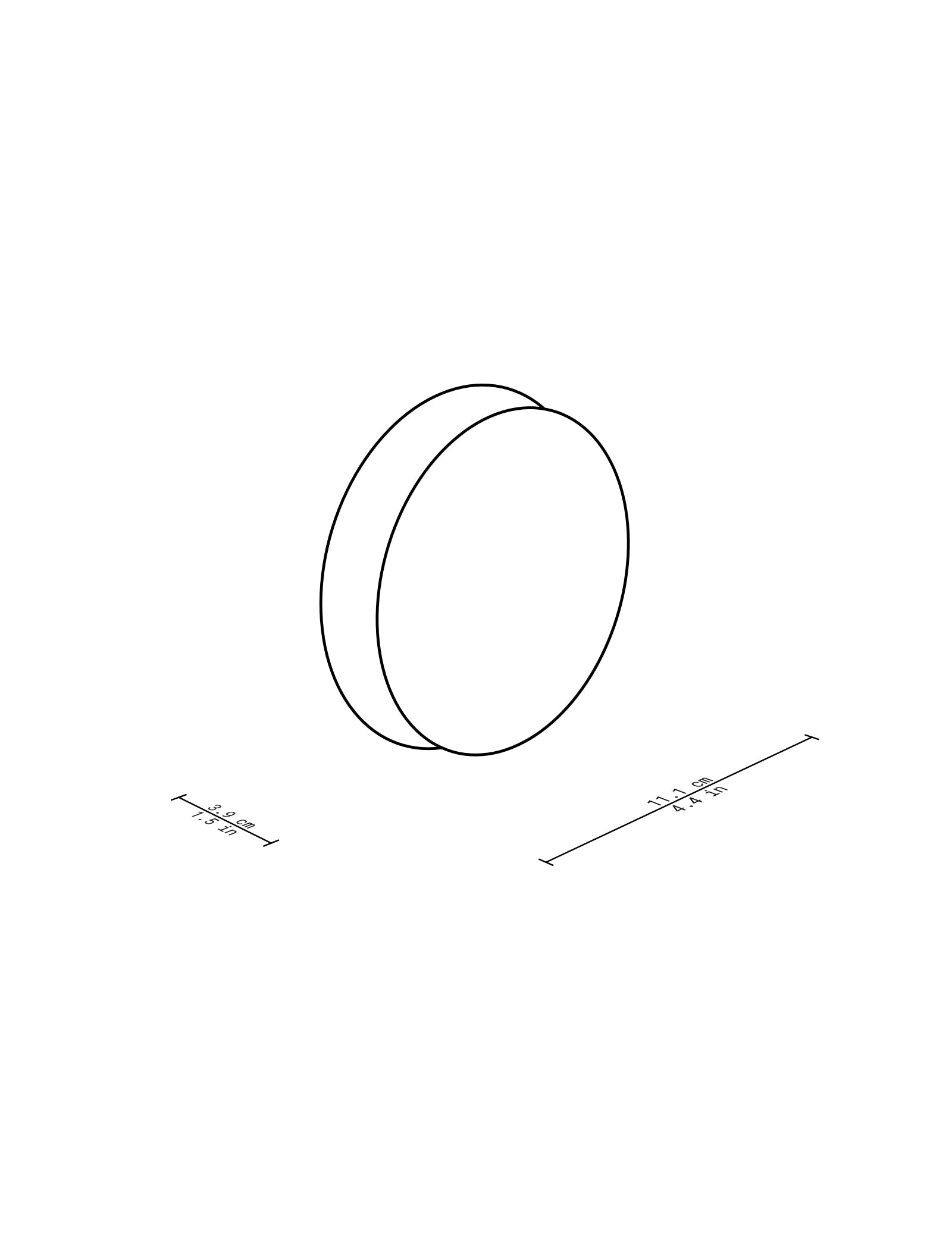 ACCORDION Hook - M1 simple round wall hook design with measurements for mounting and placement.