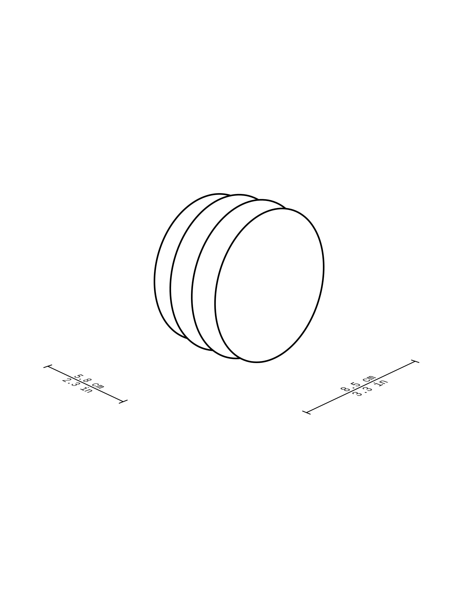ACCORDION Hook - M2 line drawing with dimensions showing its round, accordion-style wood design for hanging items.