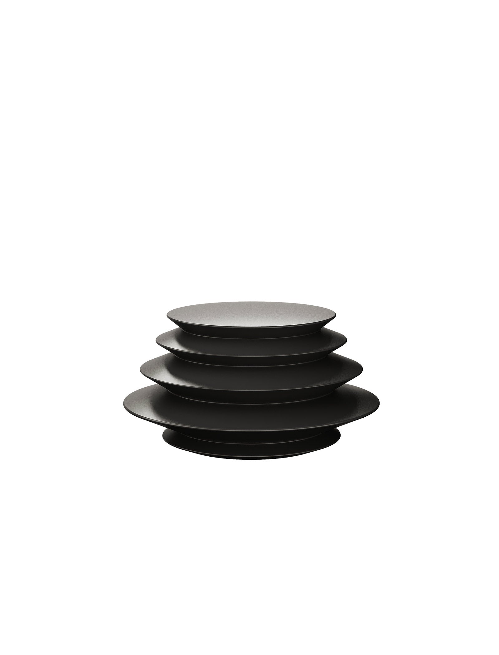 ACCORDION Hook - L2 black sculptural wall hook with layered circular design for hanging jackets and bags.
