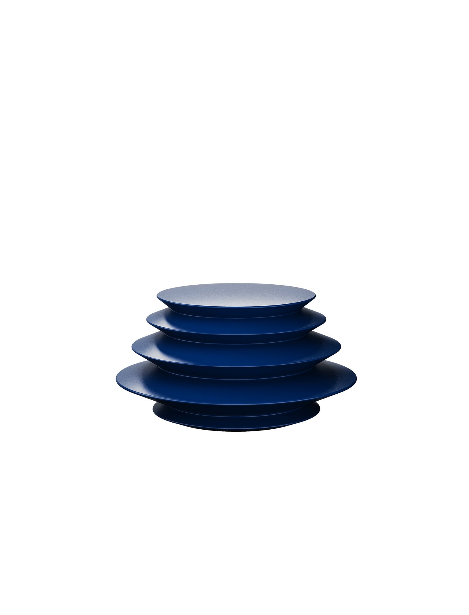 ACCORDION Hook - L2 in blue, featuring tiered, circular wooden design resembling an expanding accordion shape.