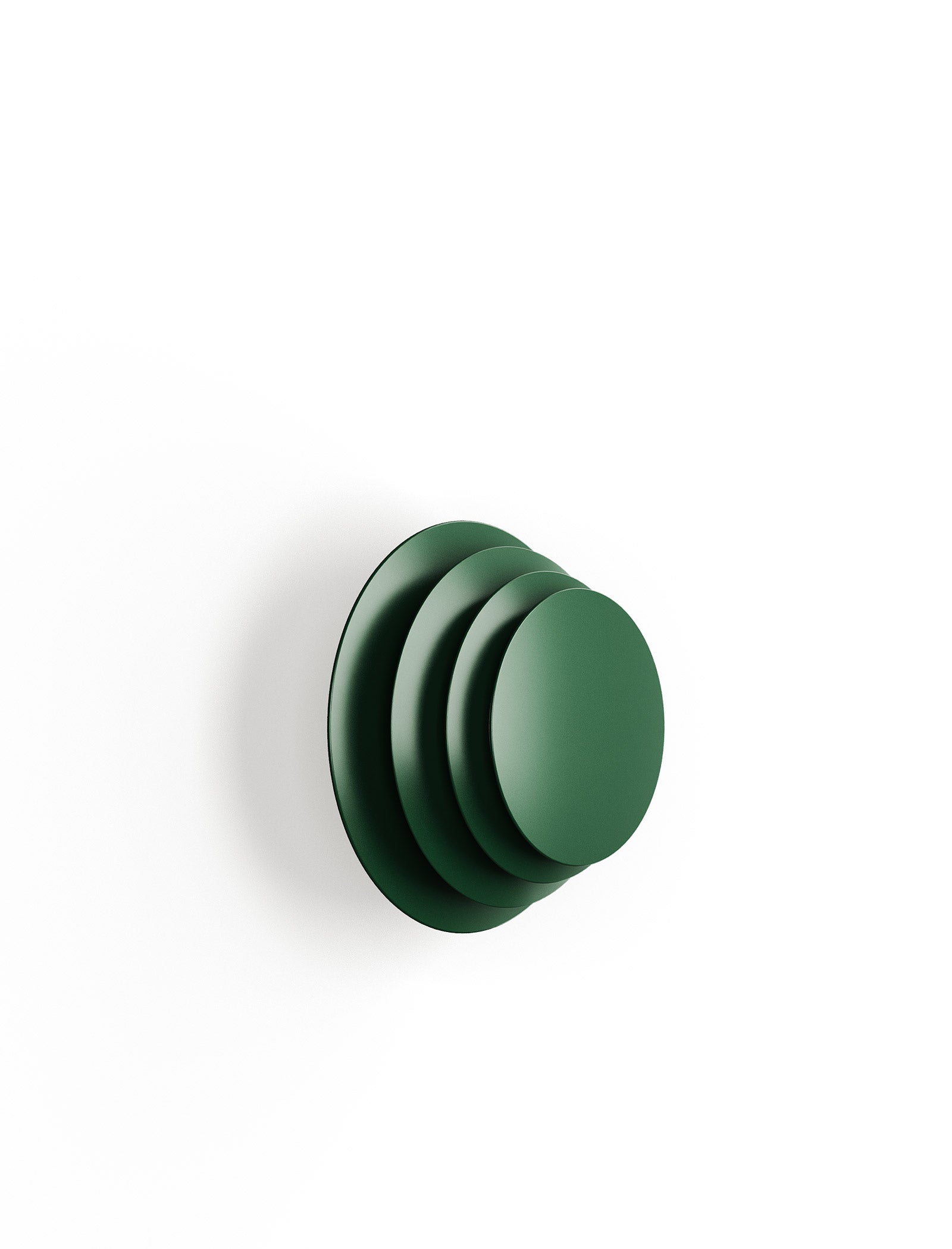 ACCORDION Hook - L2 green wall hook with layered circular design for hanging coats and bags.