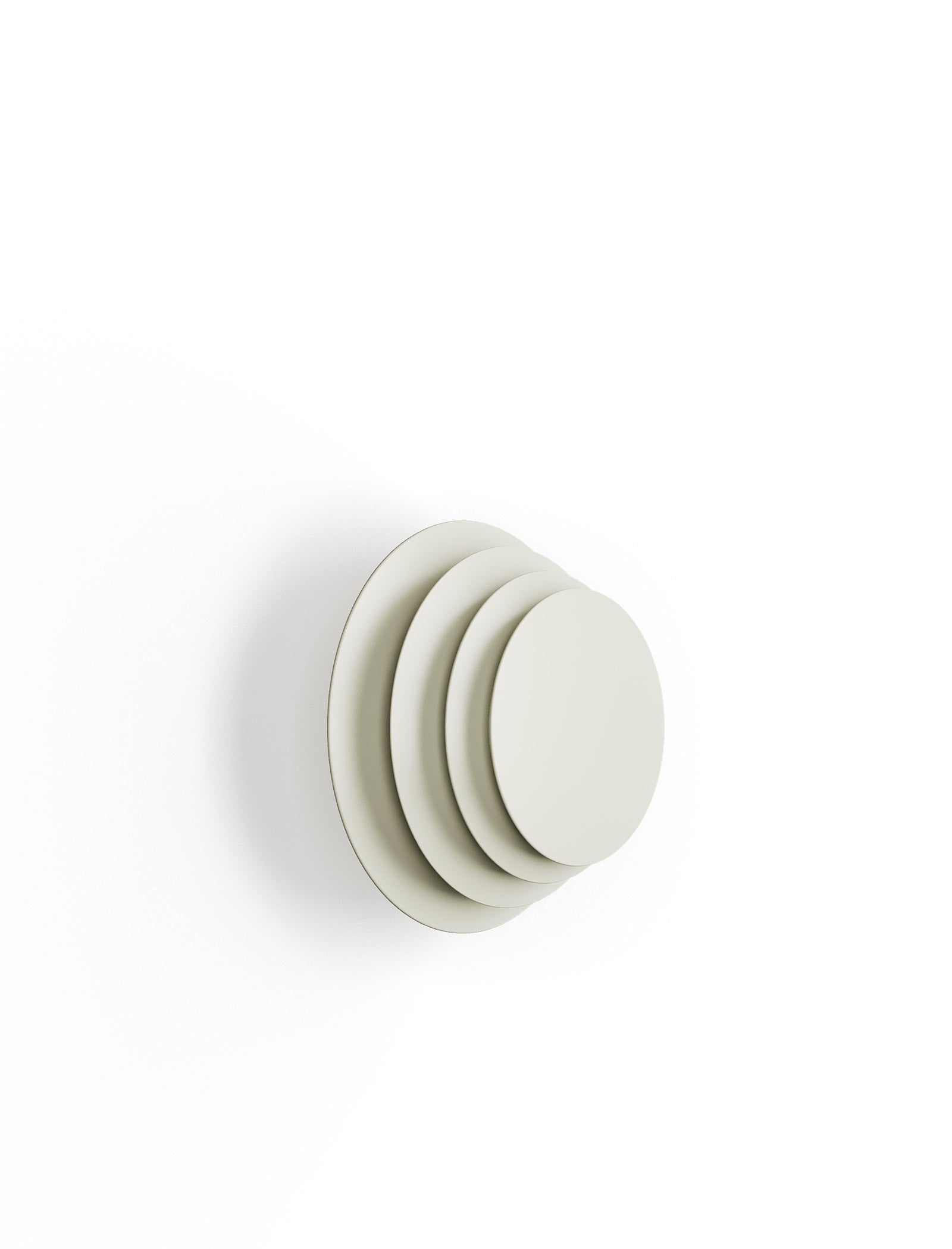 ACCORDION Hook - L2 wall-mounted sculptural hook with layered circular design in neutral color.