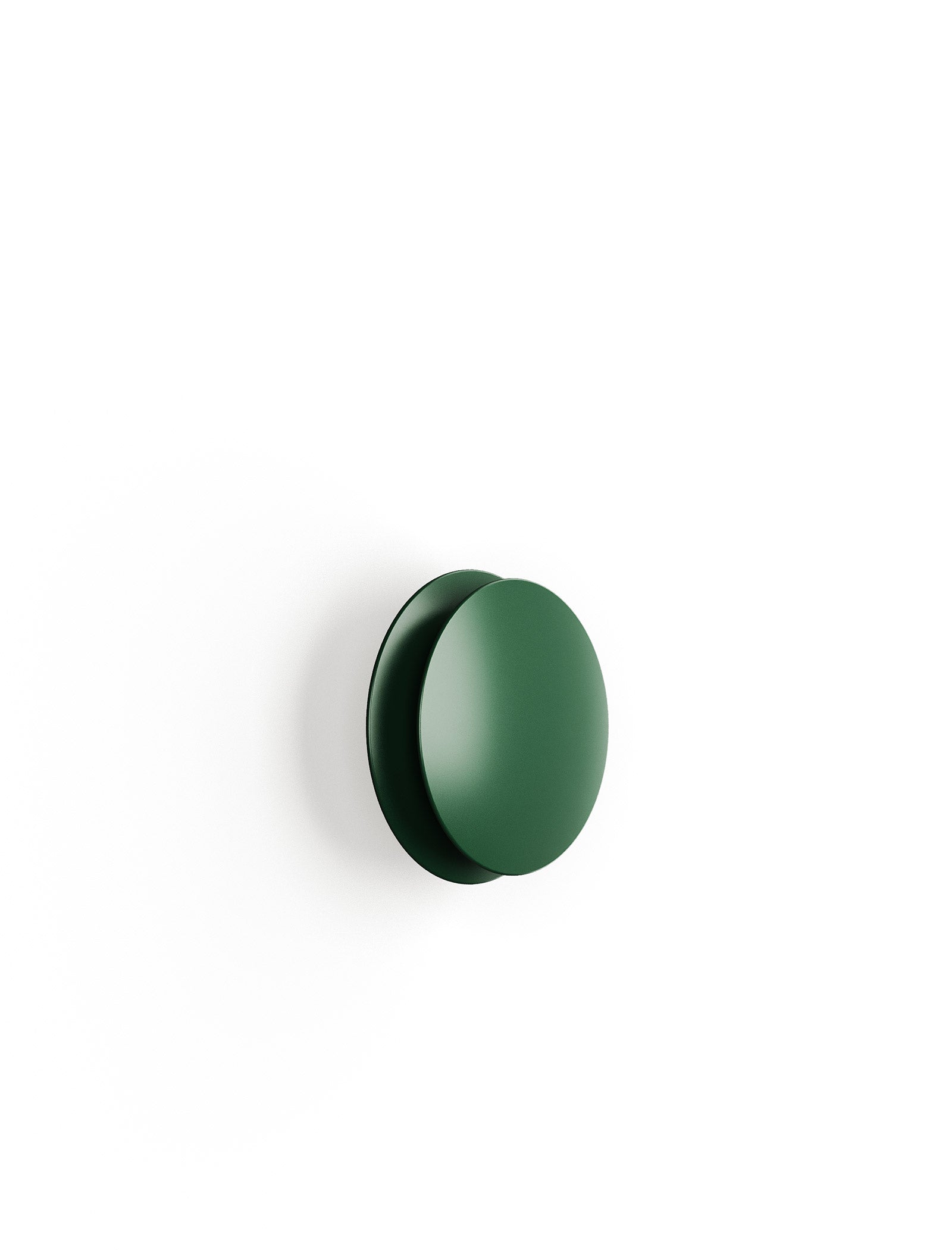 ACCORDION Hook - M1 in green, modern round wall hook for hanging coats and bags, sleek and minimalist design.
