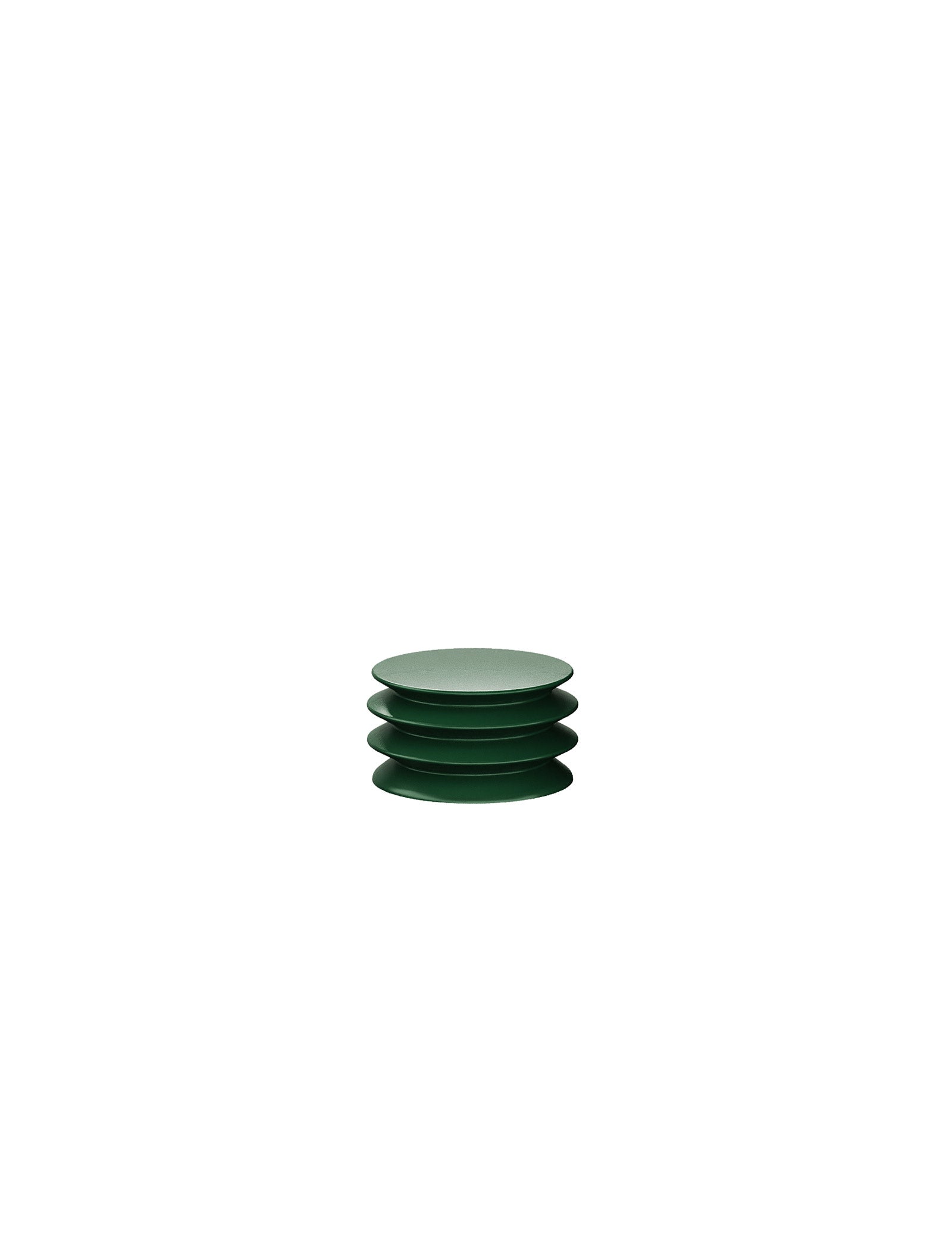 ACCORDION Hook - S1 wall-mounted sculptural wooden hook with accordion-style design in green finish.