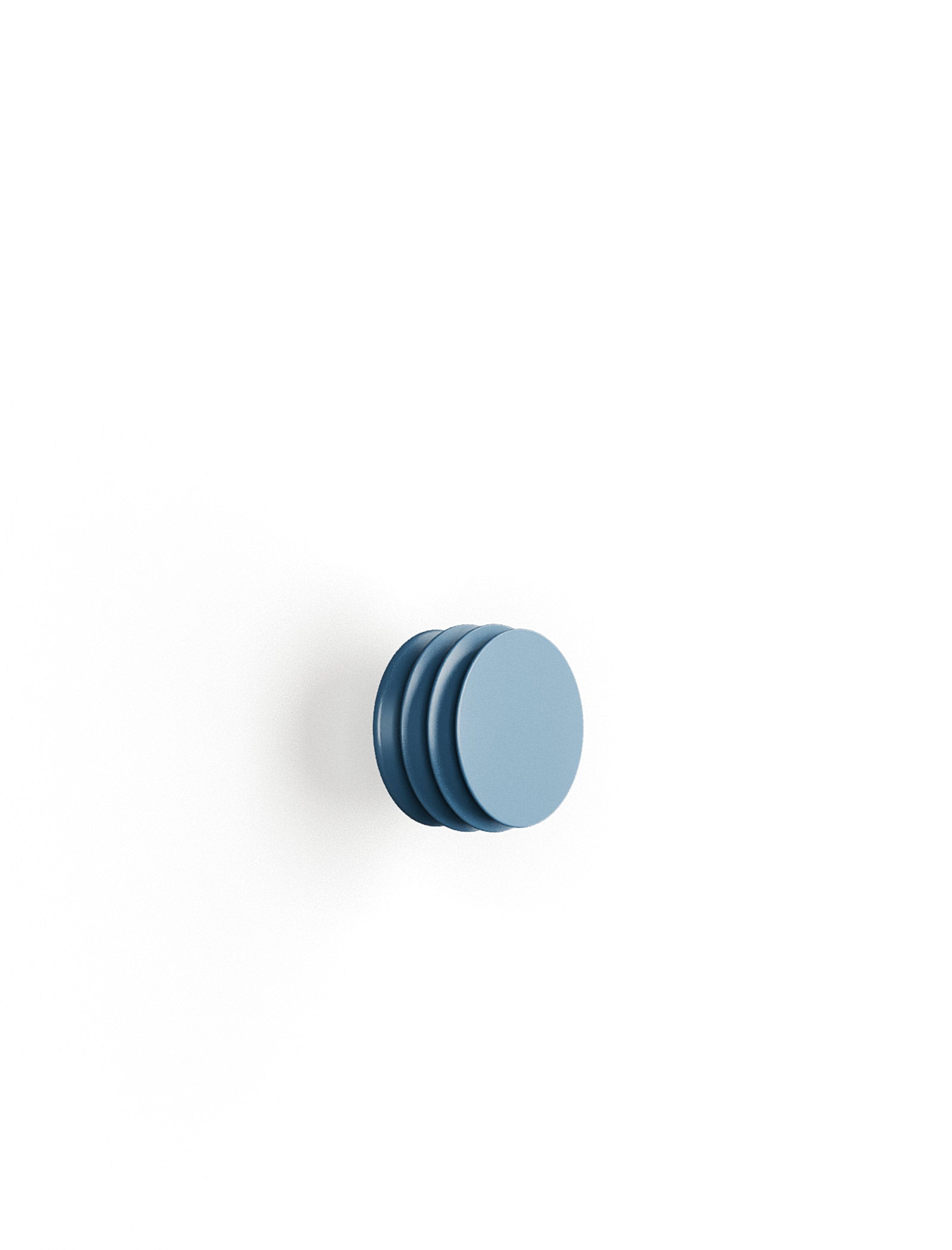 ACCORDION Hook - S1 in blue, round accordion design wall hook for hanging coats and bags.