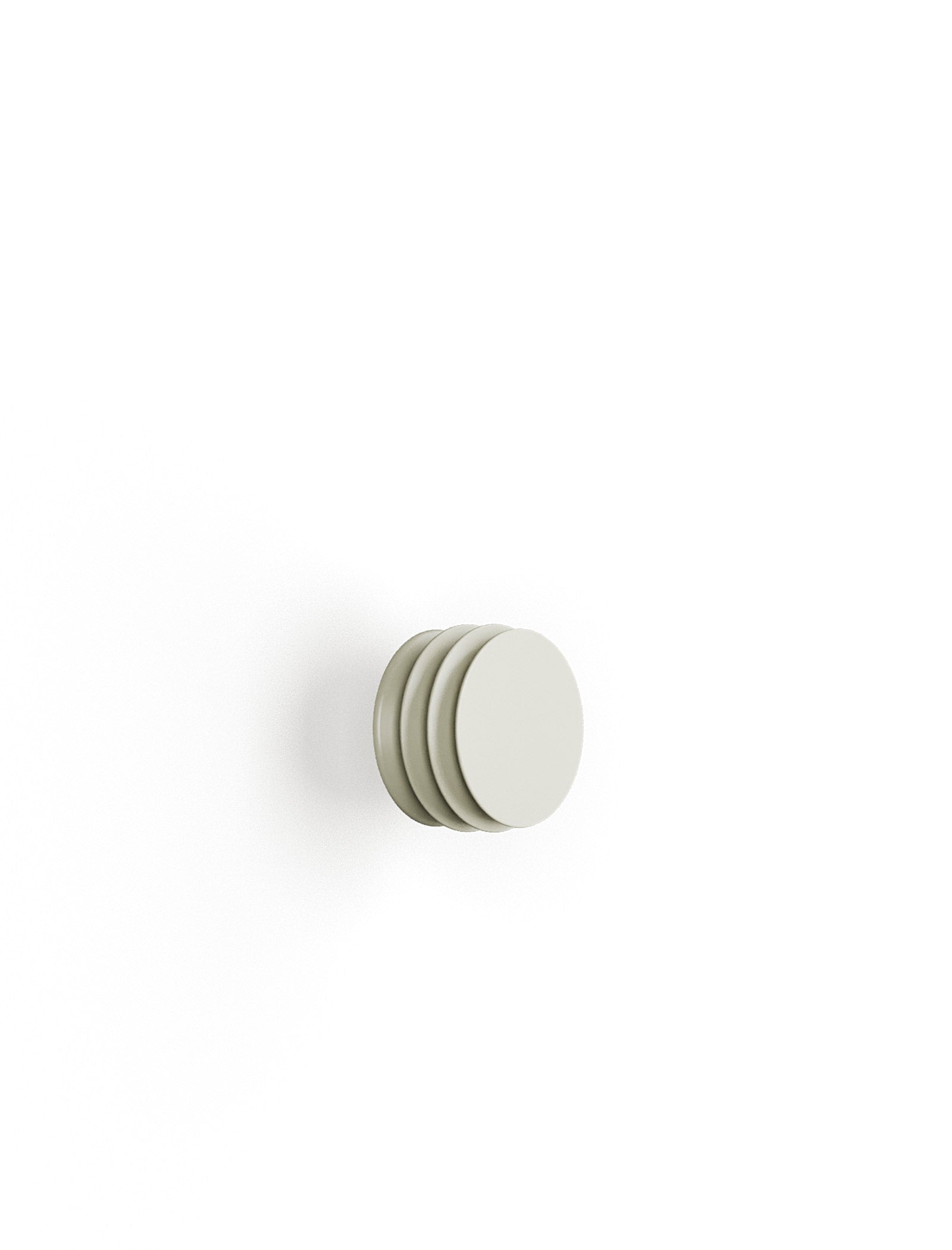 ACCORDION Hook - S1, round minimalist wall hook with layered accordion design for hanging jackets and bags.