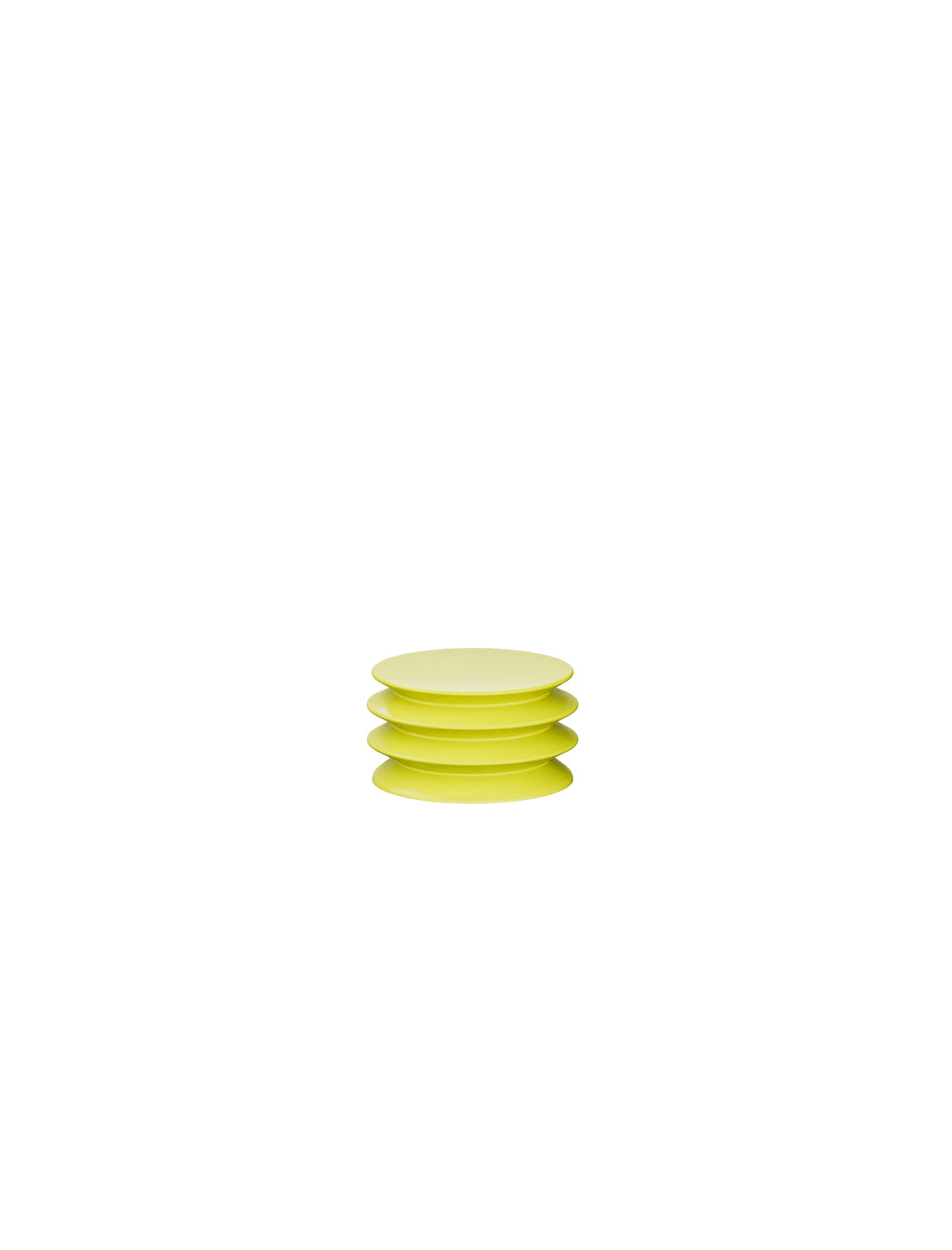 ACCORDION Hook - S1 yellow wooden hook with accordion-style ridges for hanging jackets and bags.