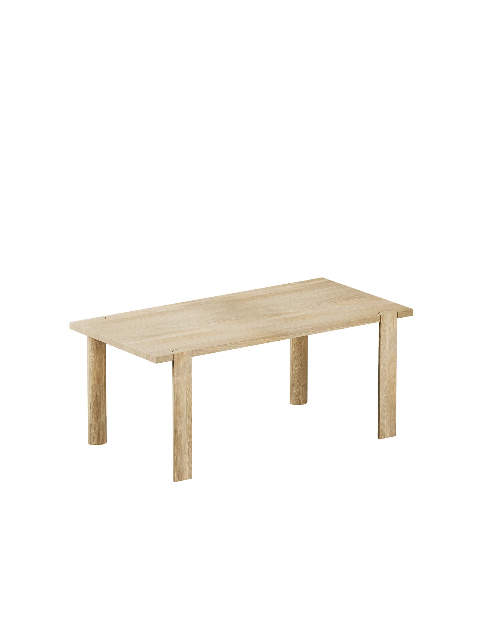 EVERYDAY Table made of solid wood with four sturdy legs, designed for everyday use and available in four colors.