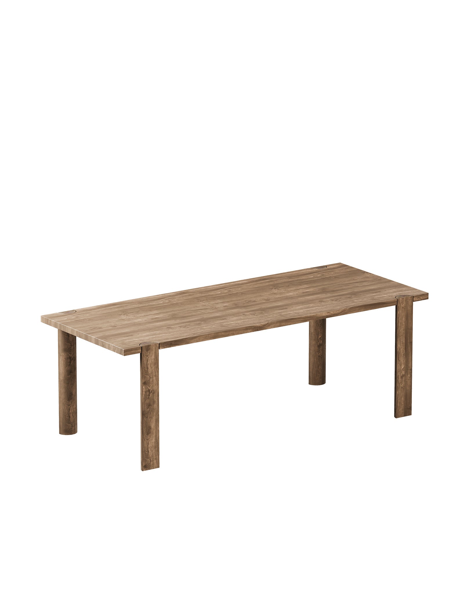 EVERYDAY Table made of solid wood with straight legs, featuring a natural wood finish for versatile daily use.