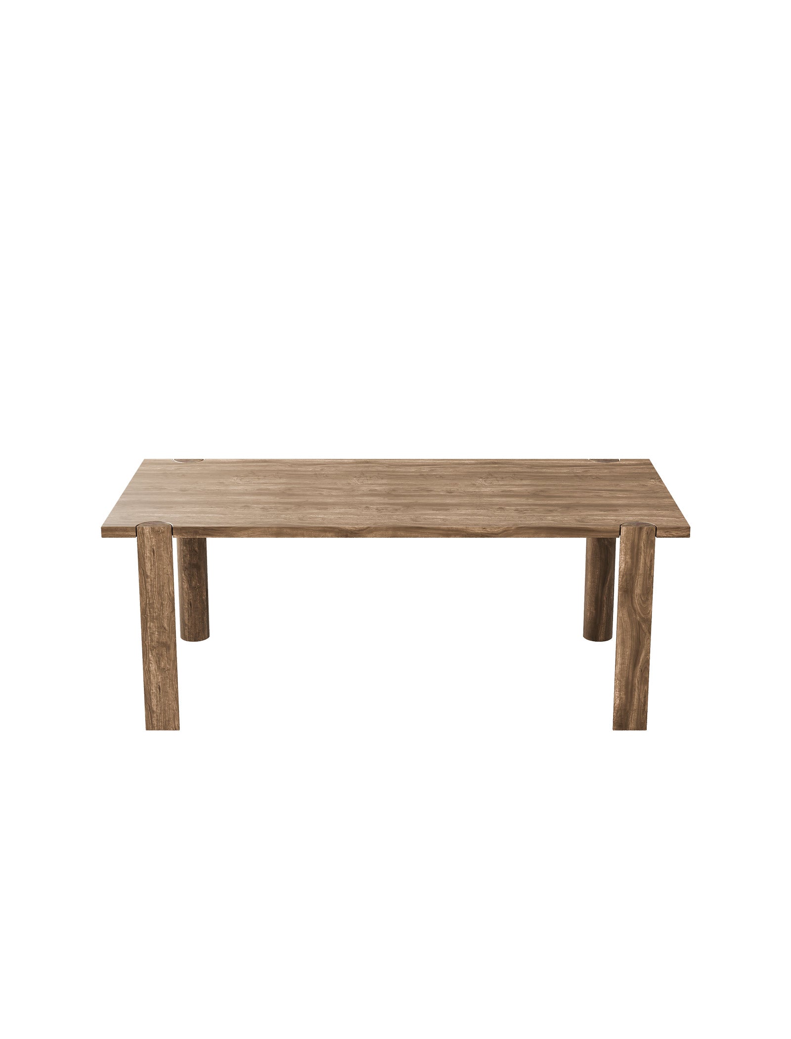 EVERYDAY Table made of solid wood with four sturdy legs and a natural wood finish for daily use.
