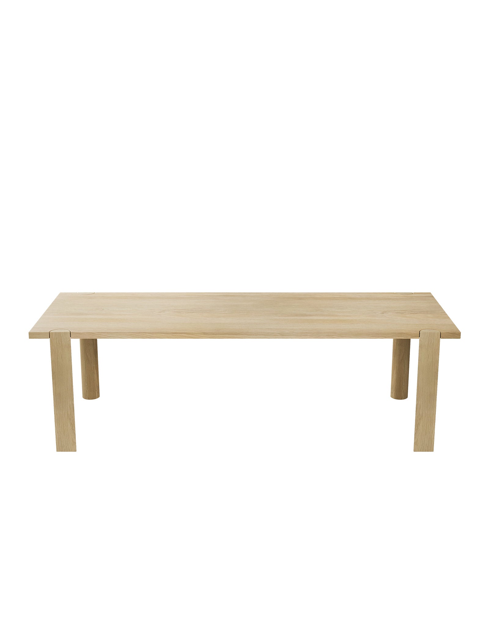 EVERYDAY Table made of solid wood with four sturdy legs, designed for daily use and available in four color options.