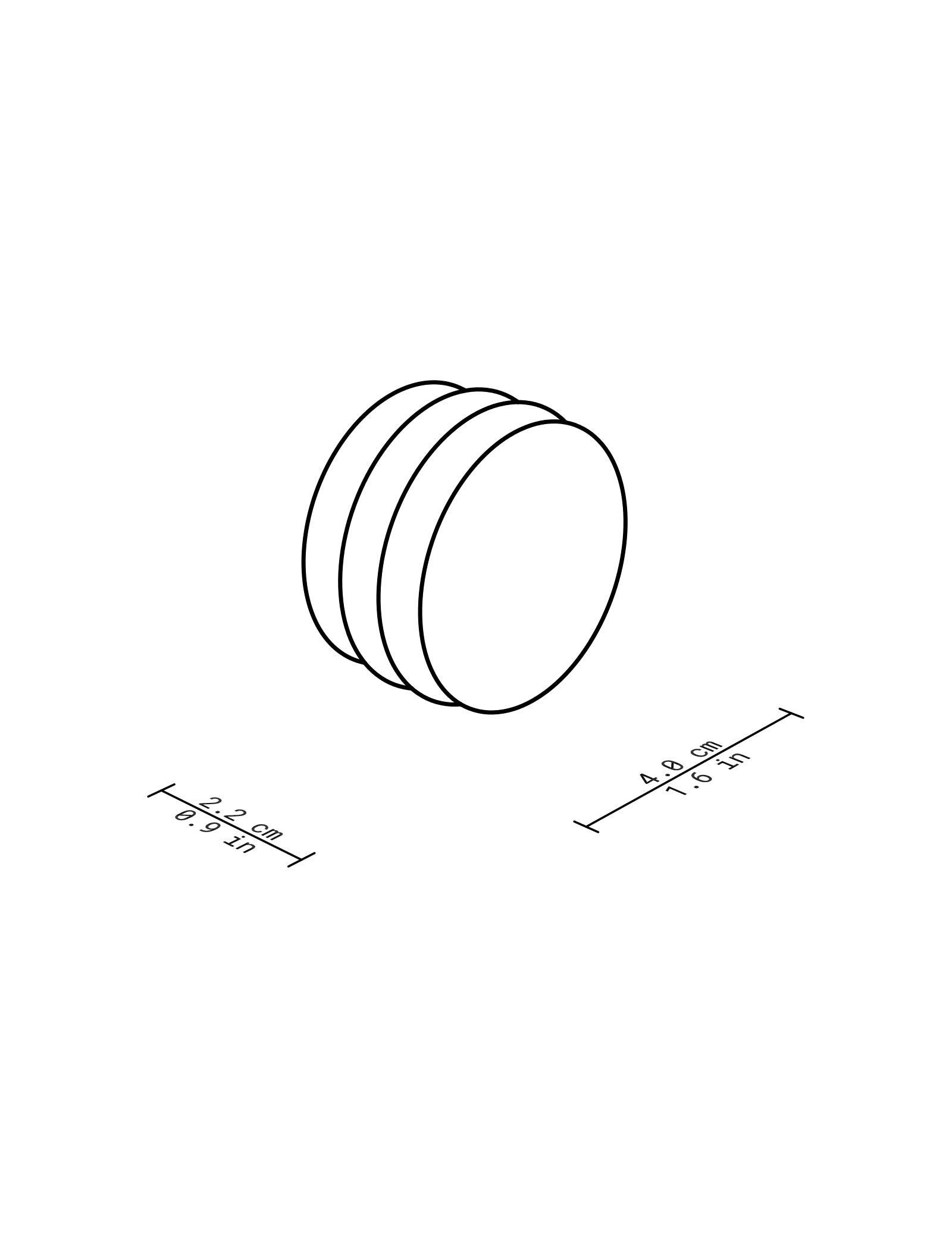 ACCORDION Hook - S1 circular wooden hook with grooves for hanging jackets and bags, dimensions 4.8 cm by 2.2 cm.